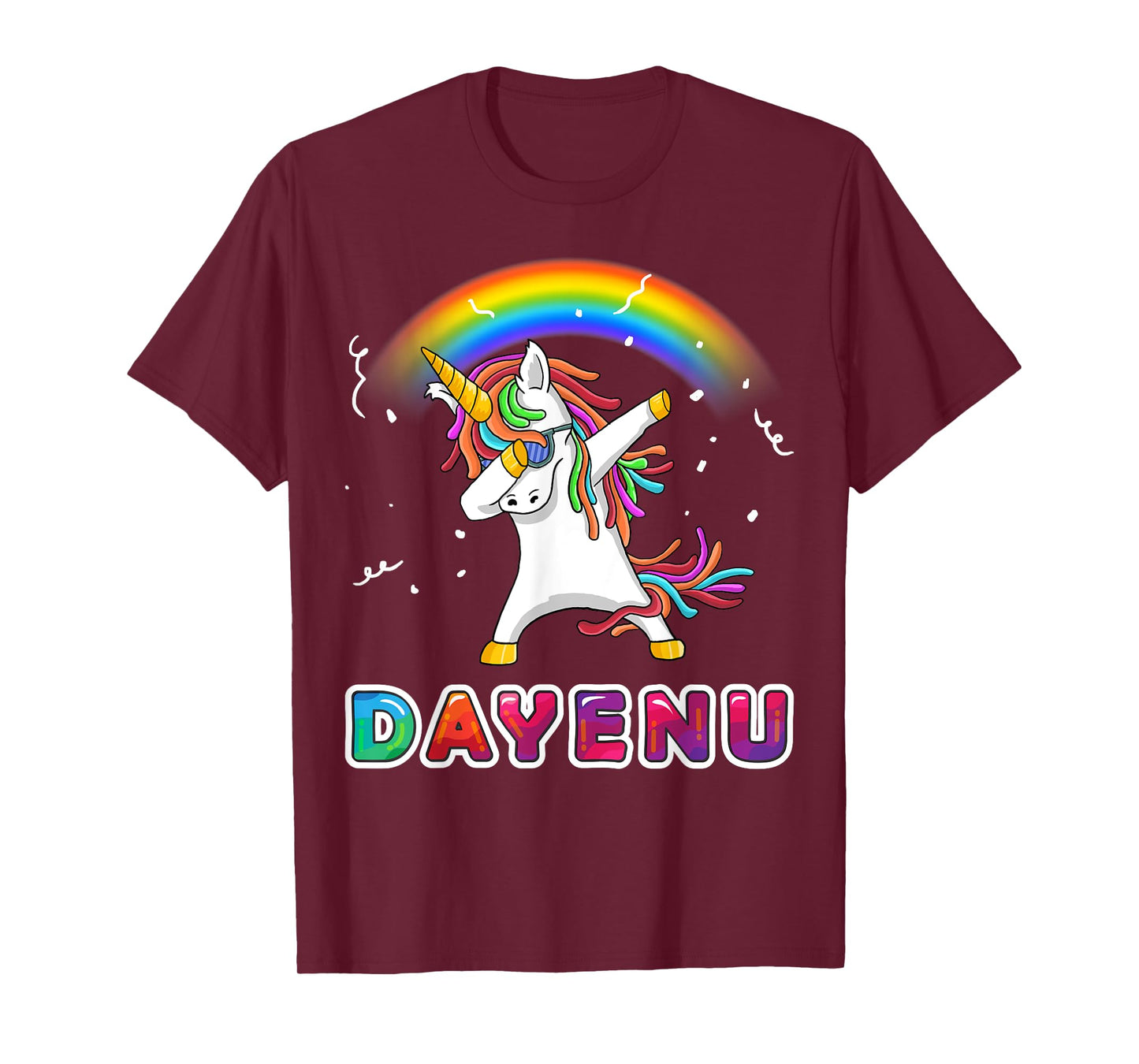 Unicorn Dayenu Passover Shirt for Kids Boys Girls T-Shirt