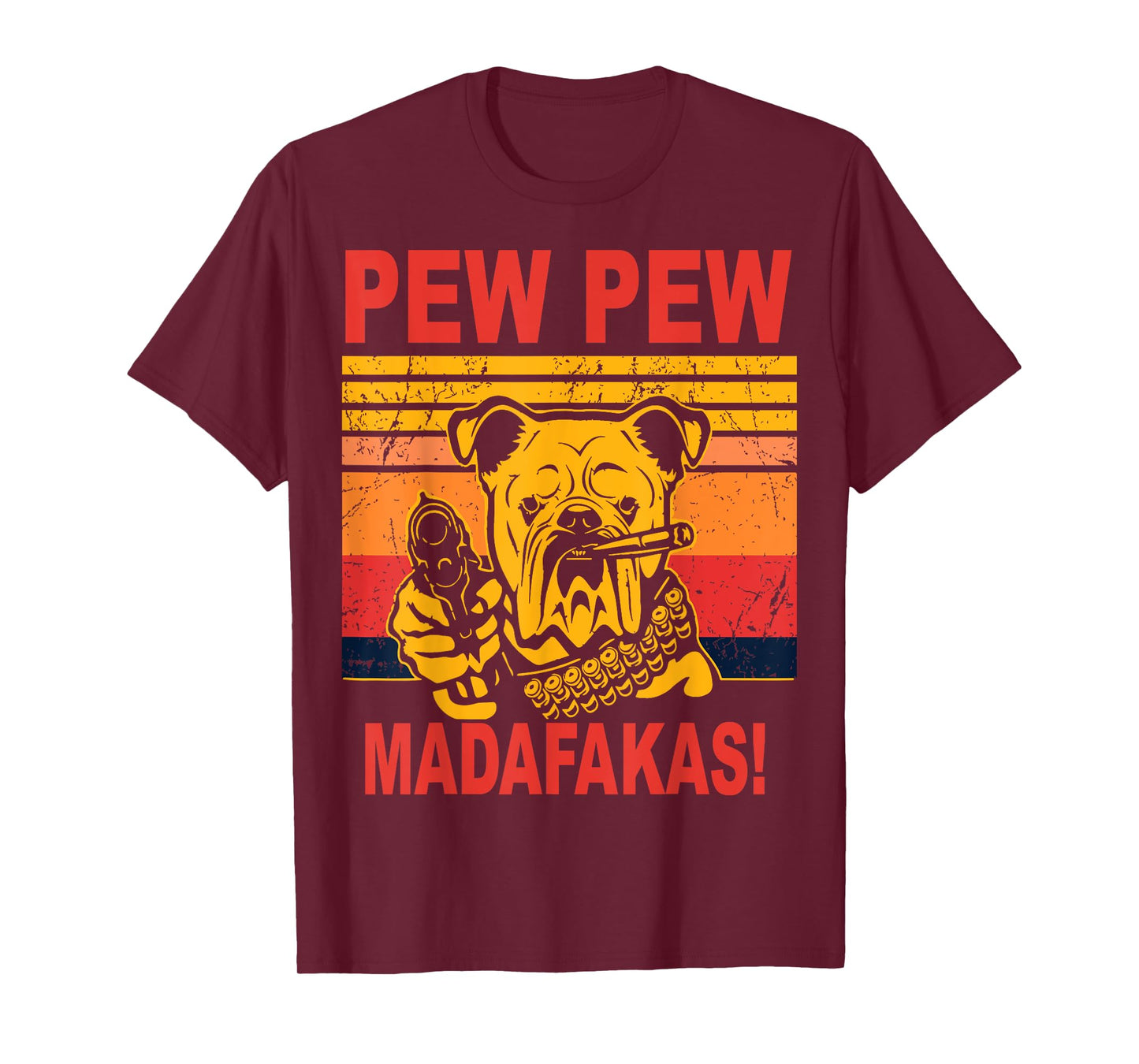 Pew Pew Madafakas Tee Novelty Funny Dog Vintage Humor Gift T-Shirt for Men Women