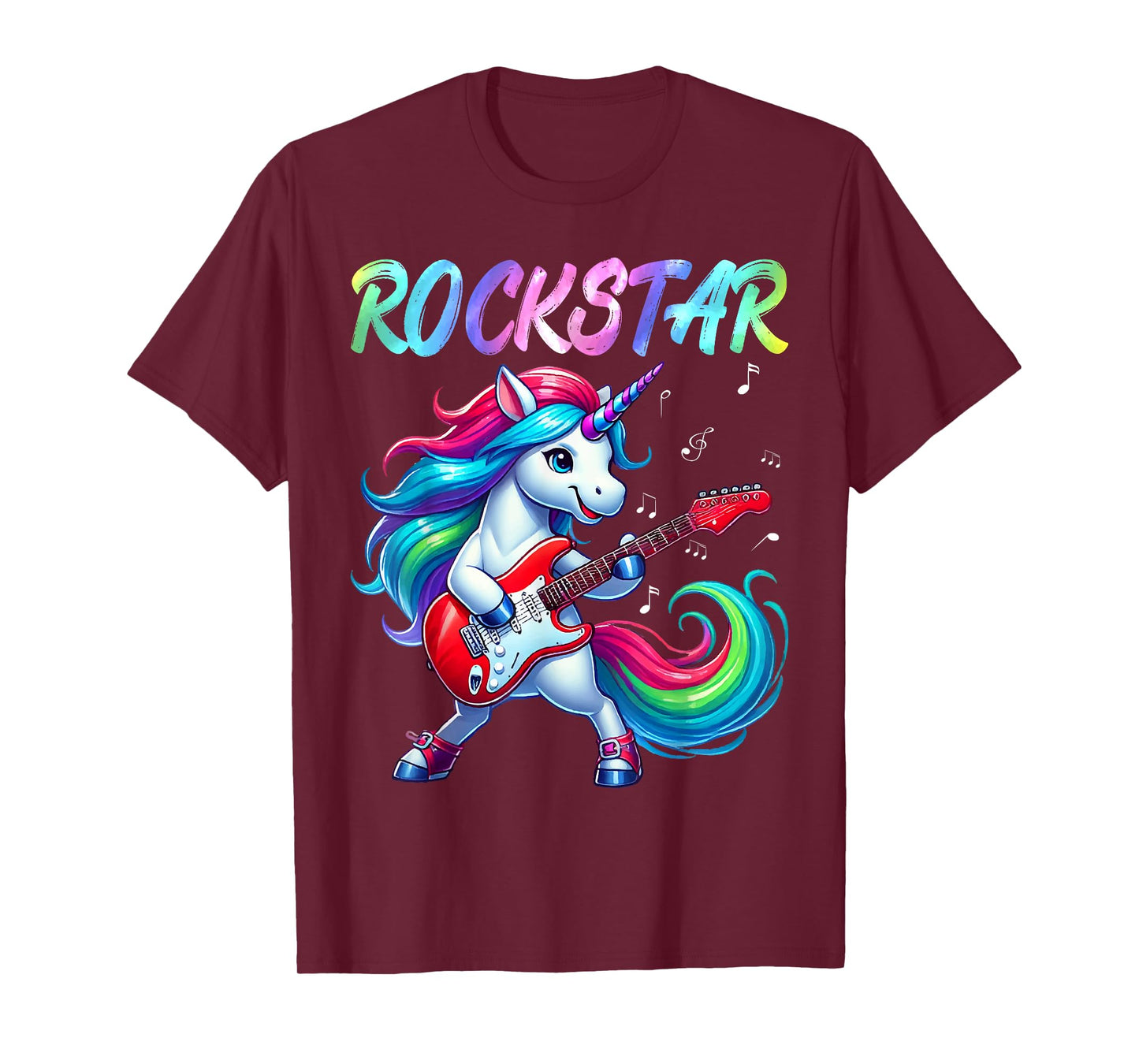 Unicorn Rock Star Guitar Rockin' Music Singer T-Shirt