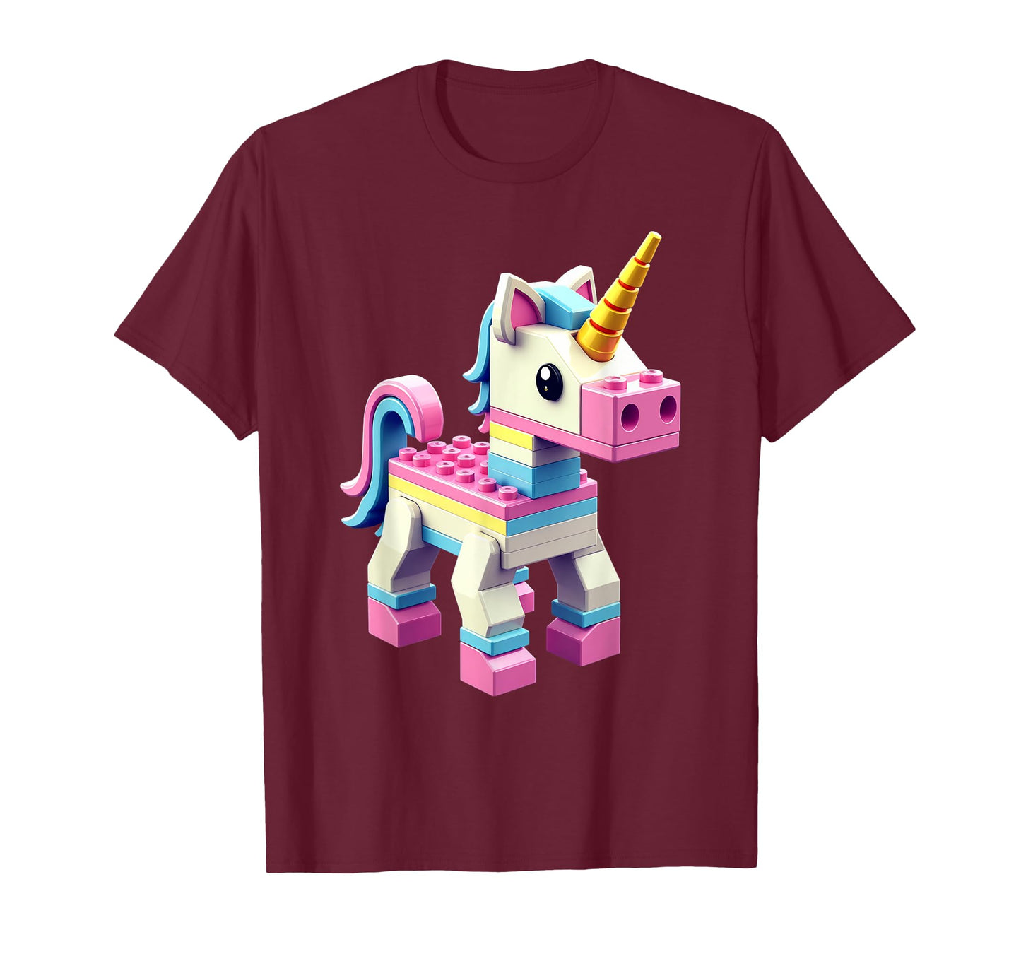 Master Builder Bricks Blocks Play Toys Unicorn T-Shirt