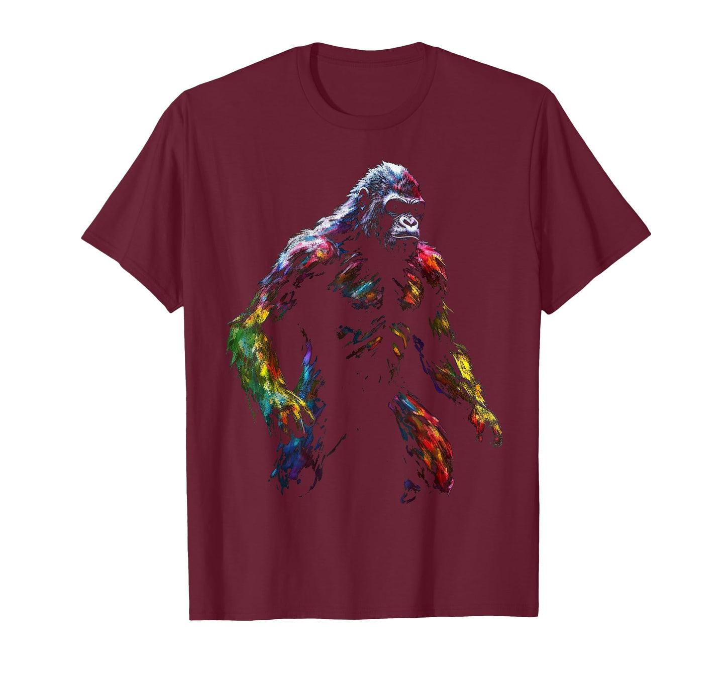 Gorilla Colourful Artwork - Animal Art Monkey Zoo Gorilla T-Shirt