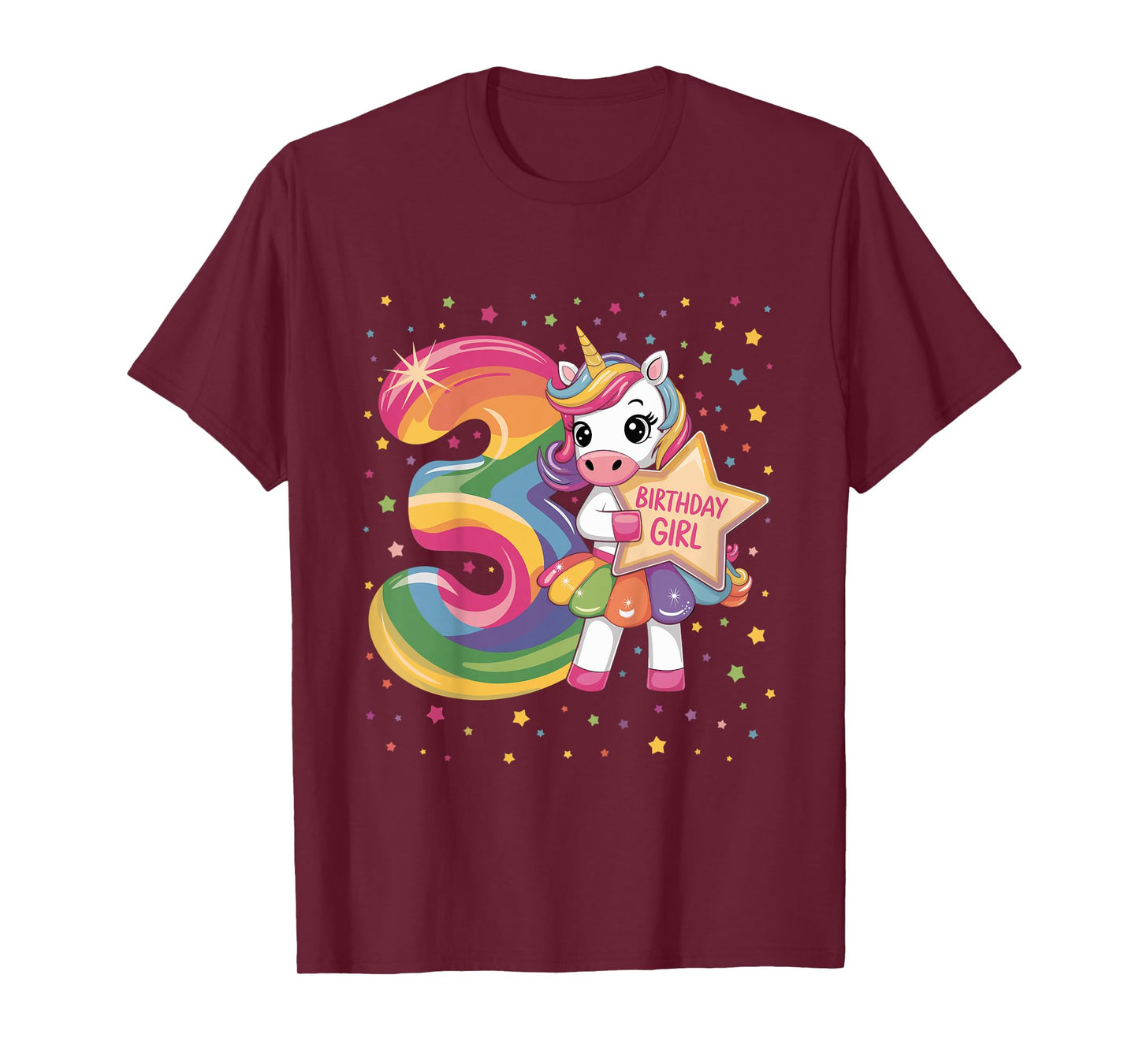 3 Year Old Unicorn 3nd Birthday Girl T-Shirt