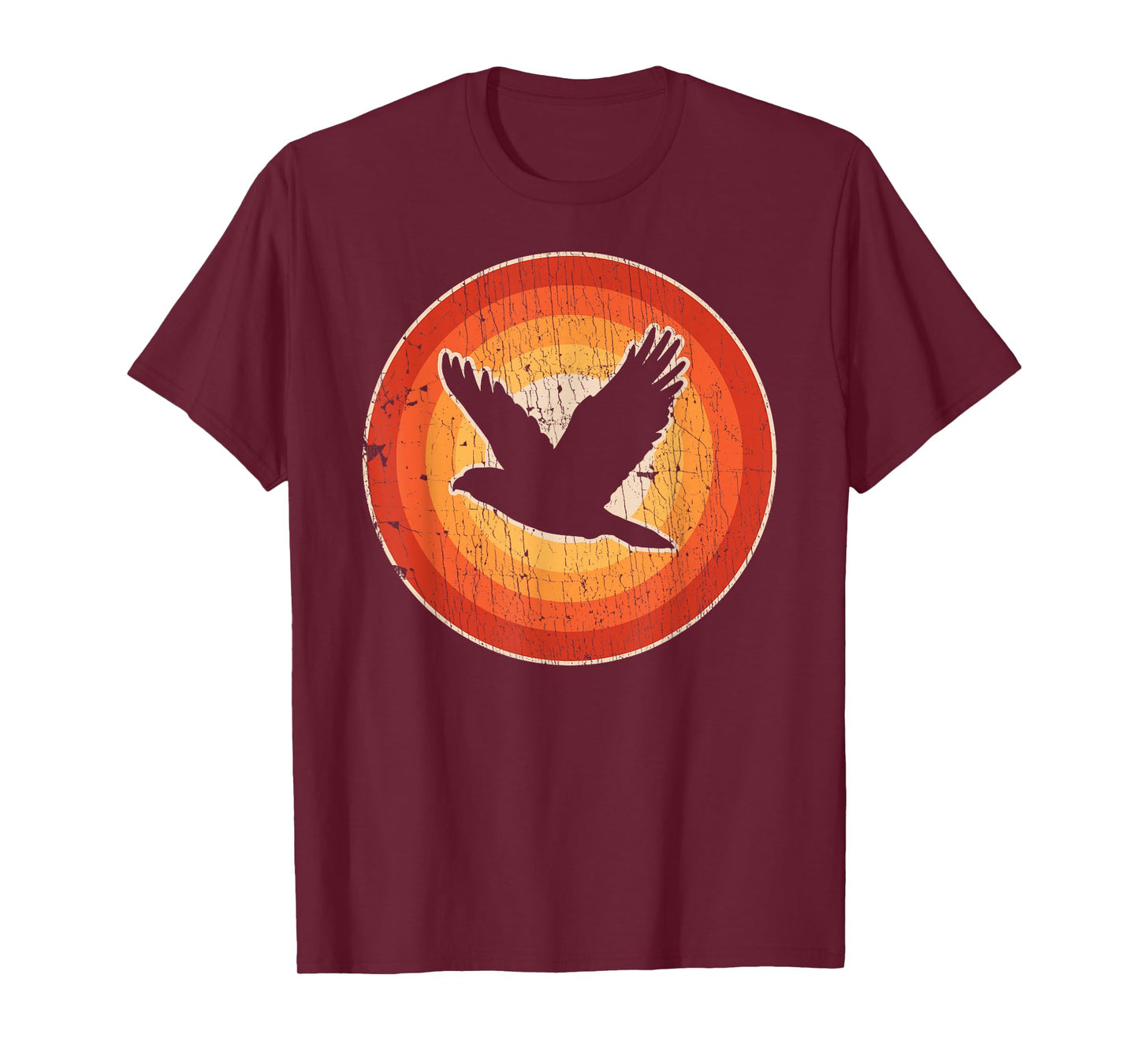 Falcon Retro Vintage 60s 70s Sunset Bird Lovers Men Women T-Shirt