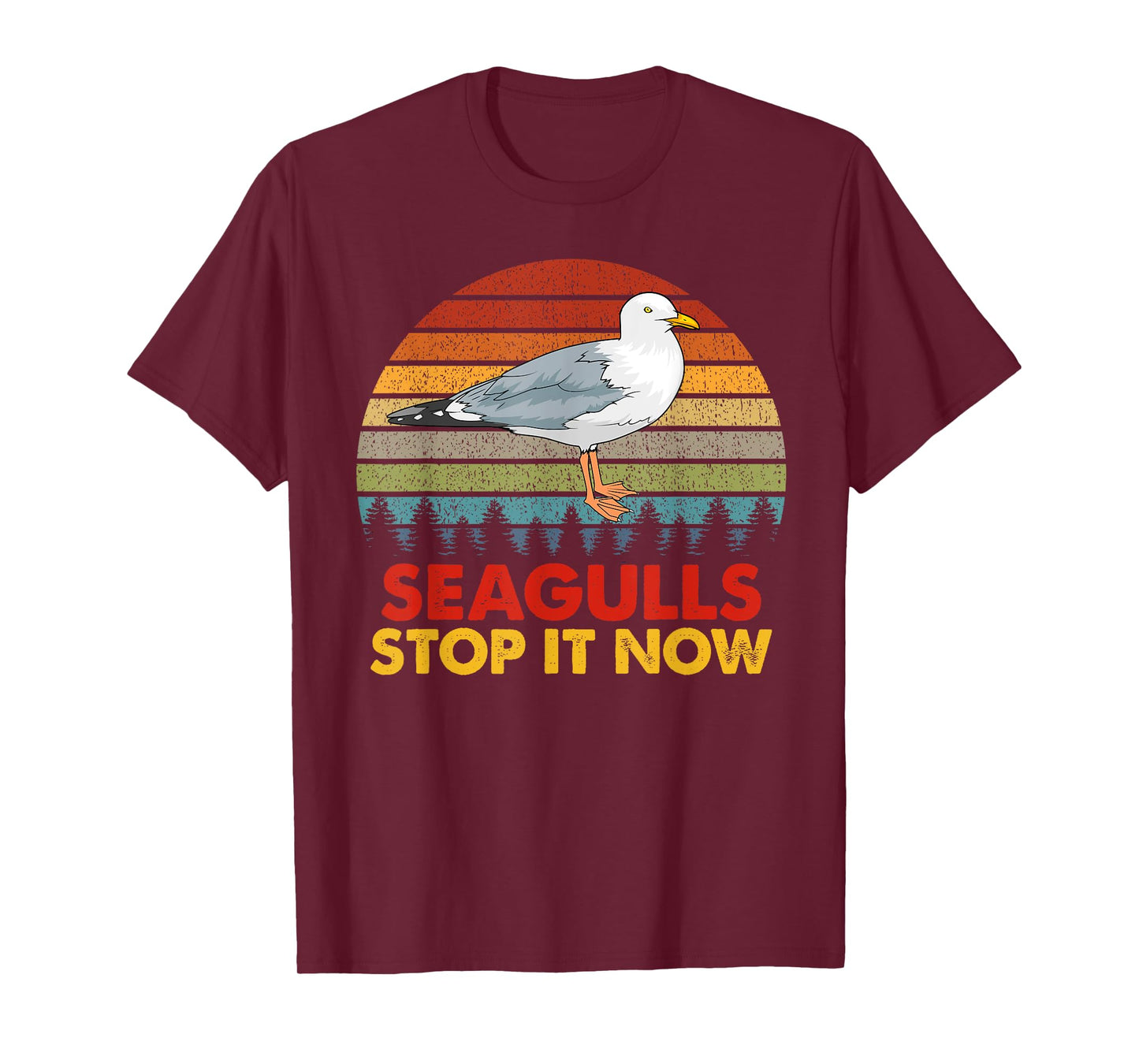 Seagulls Bird Lover Stop It Now Vintage Retro Funny Seagulls T-Shirt
