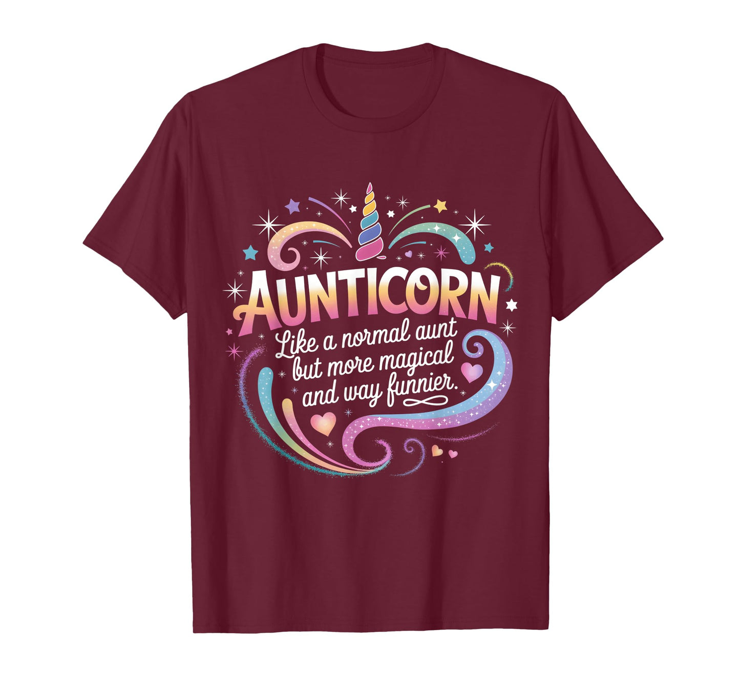 Aunt For Women Funny Aunticorn Magical Fun Unicorn Auntie T-Shirt