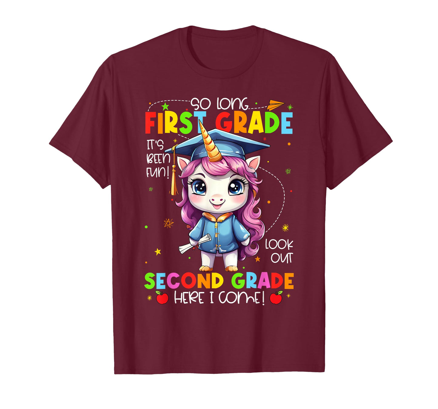 Unicorn So Long 1st Grade Graduation Last Day Of School T-Shirt