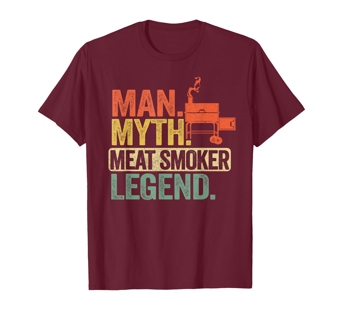 Man Myth Meat Smoker Legend Dad Grillfather BBQ Meat Smoking T-Shirt