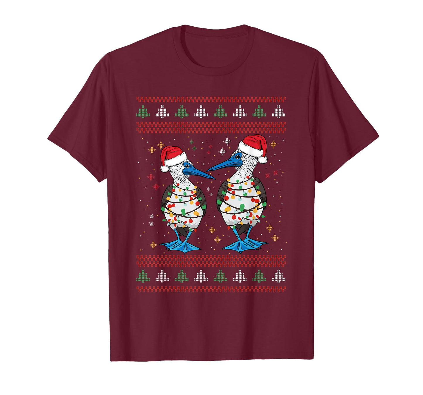 Blue Footed Booby Seabird Ugly Christmas T-Shirt
