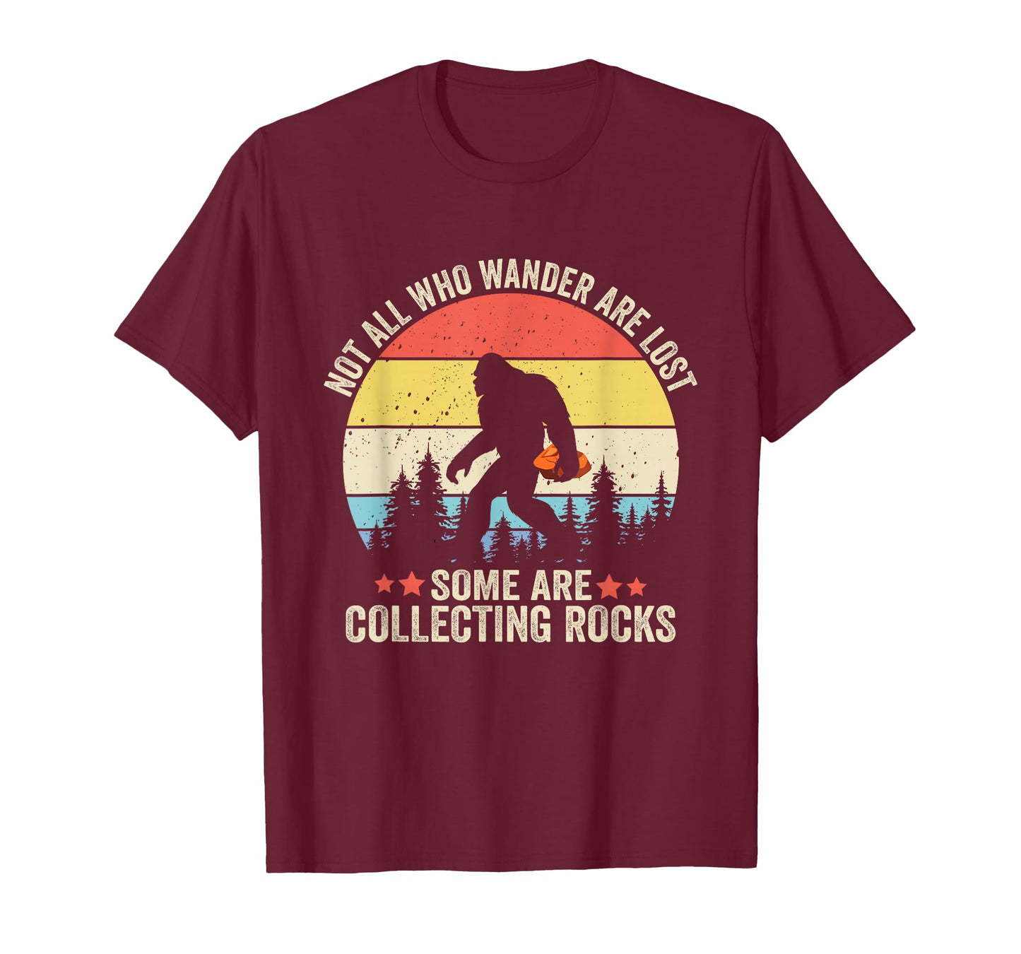 Rock Collector Bigfoot for Geologist Rockhound Geode Hunter T-Shirt