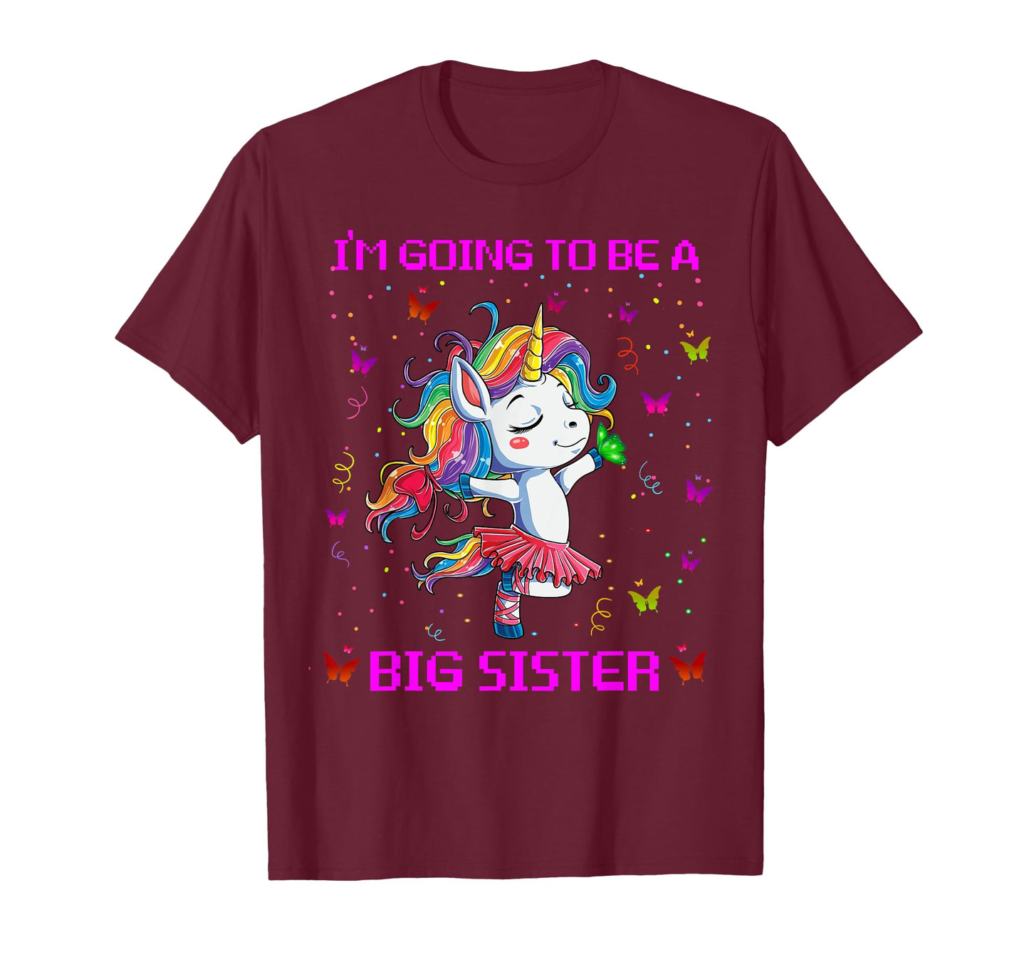 I'm Going To Be A Big Sister 2021 Unicorn T-Shirt