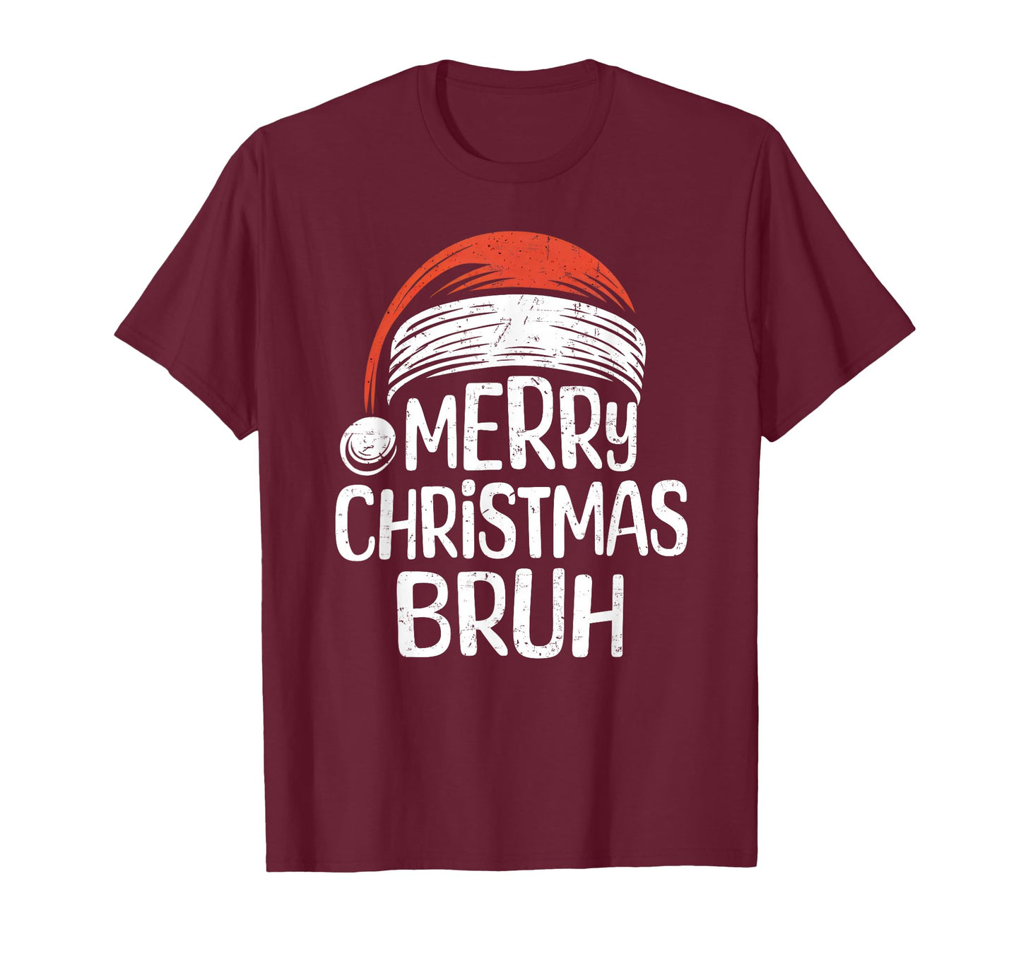 Merry Christmas Bruh Santa Meme Funny Saying for Boys Men T-Shirt