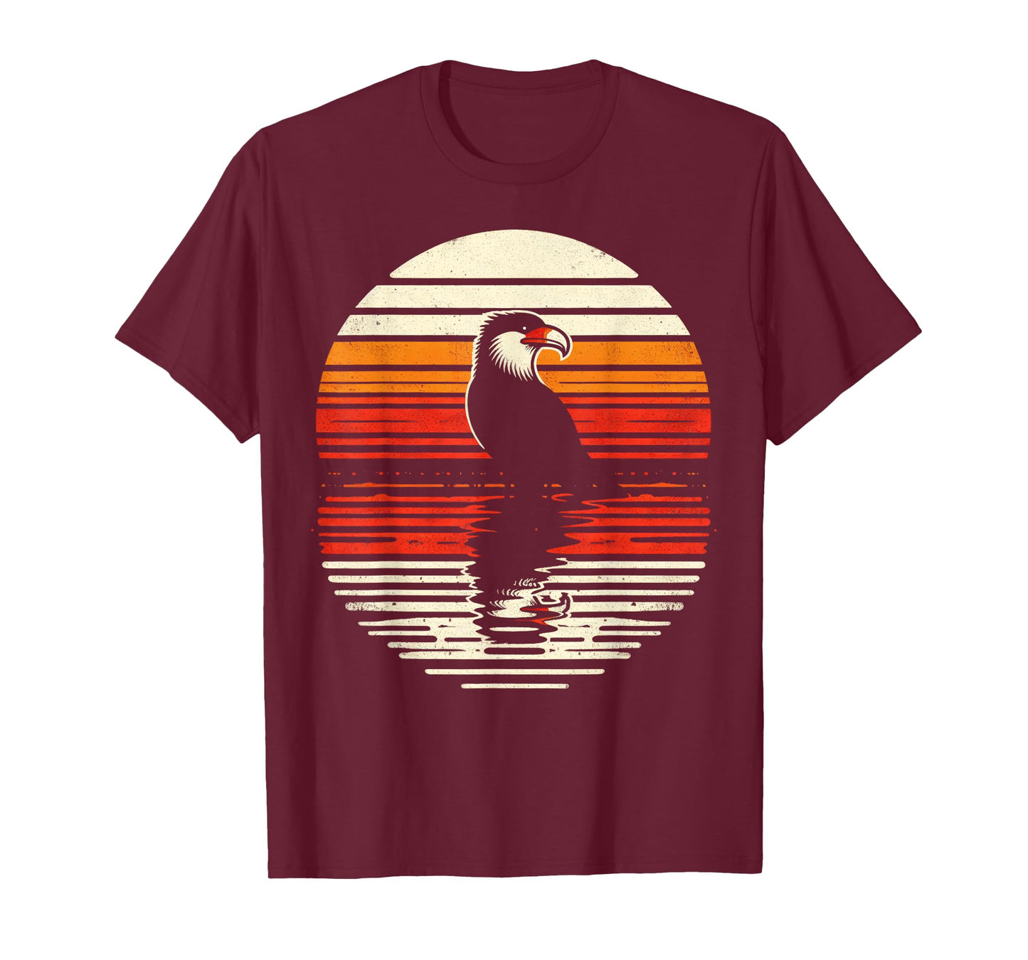 Caracara Bird Sunset Retro Style Safari Vintage 70s T-Shirt