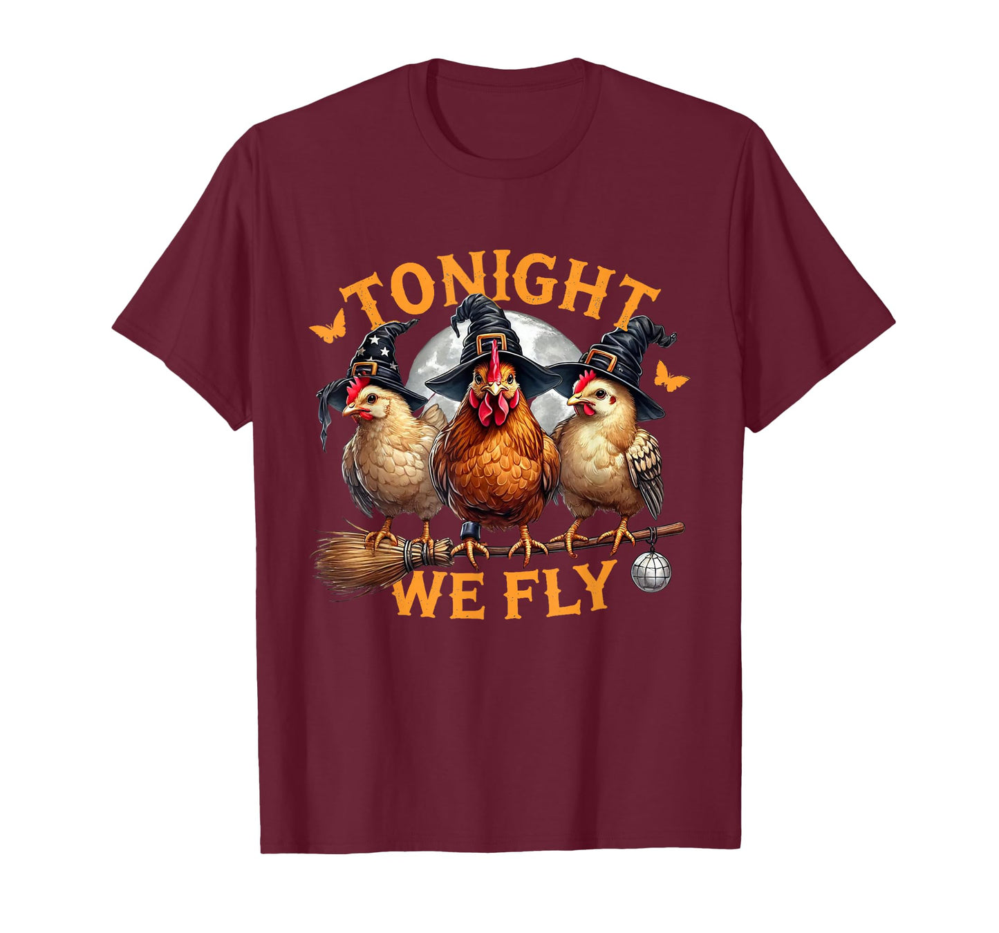 Tonight We Fly Funny Chicken Halloween Costume Spooky Season T-Shirt