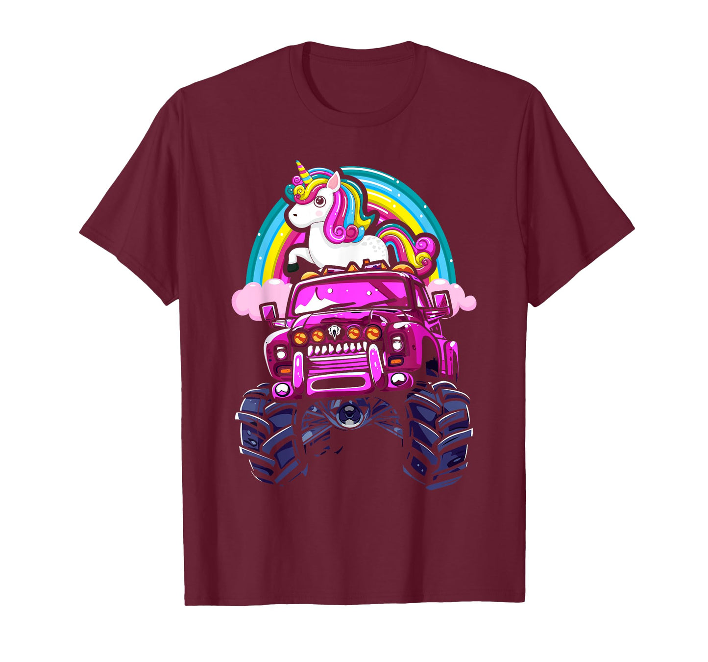 Monster Truck Unicorn Birthday Party Monster Truck Girl T-Shirt