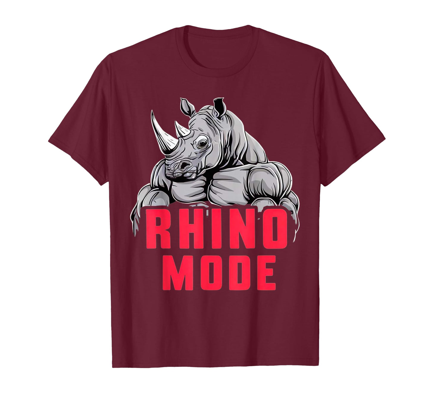 Funny Bodybuilding Rhino Mode Workout Fitness Gym Motivation T-Shirt