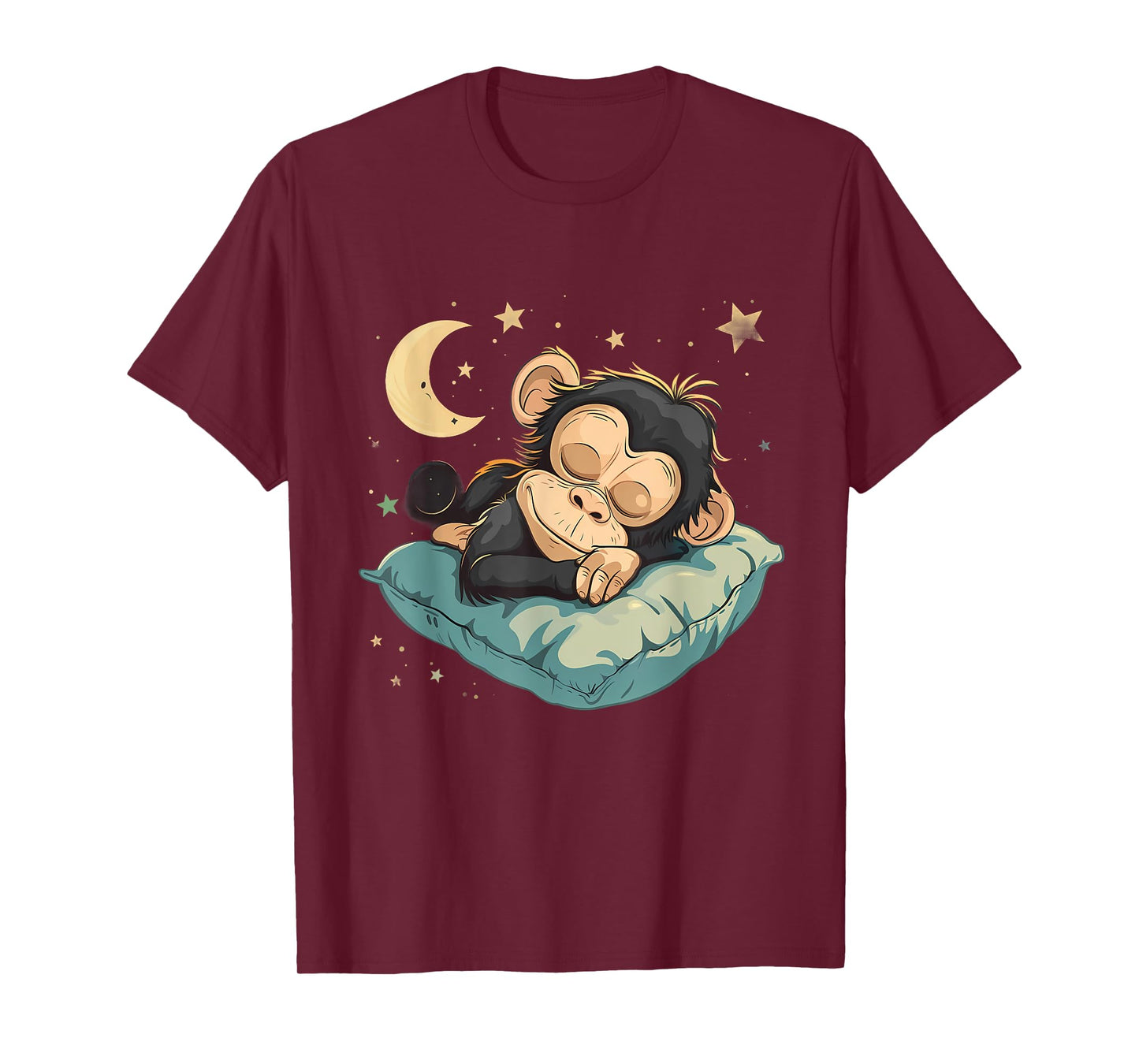 Sleeping Monkey Sleepy Animal Napping Moon Sleepy Monkey T-Shirt