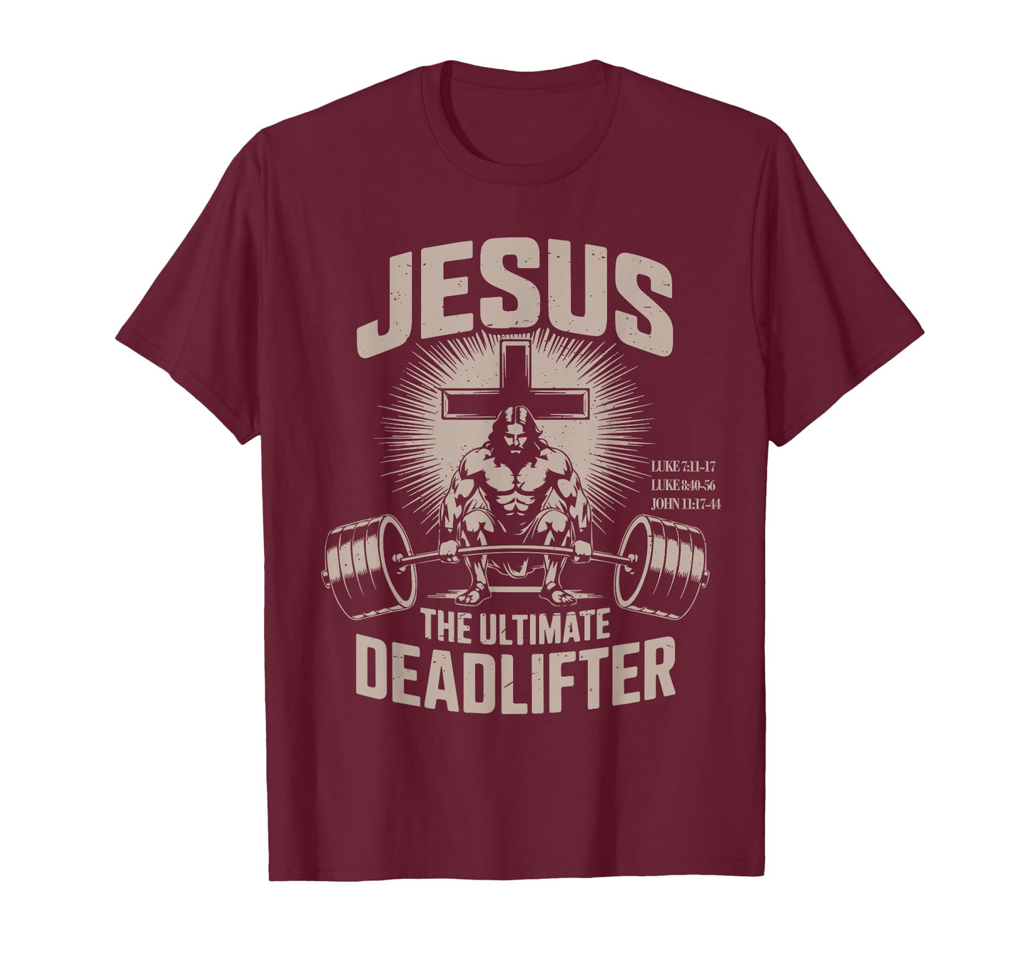 Jesus The Ultimate Deadlifter Muscle Kid Funny Christian Gym T-Shirt