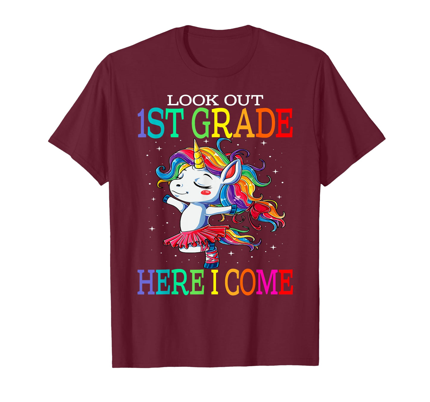Kids Look Out 1st Grade Here I Come Unicorn T-Shirt