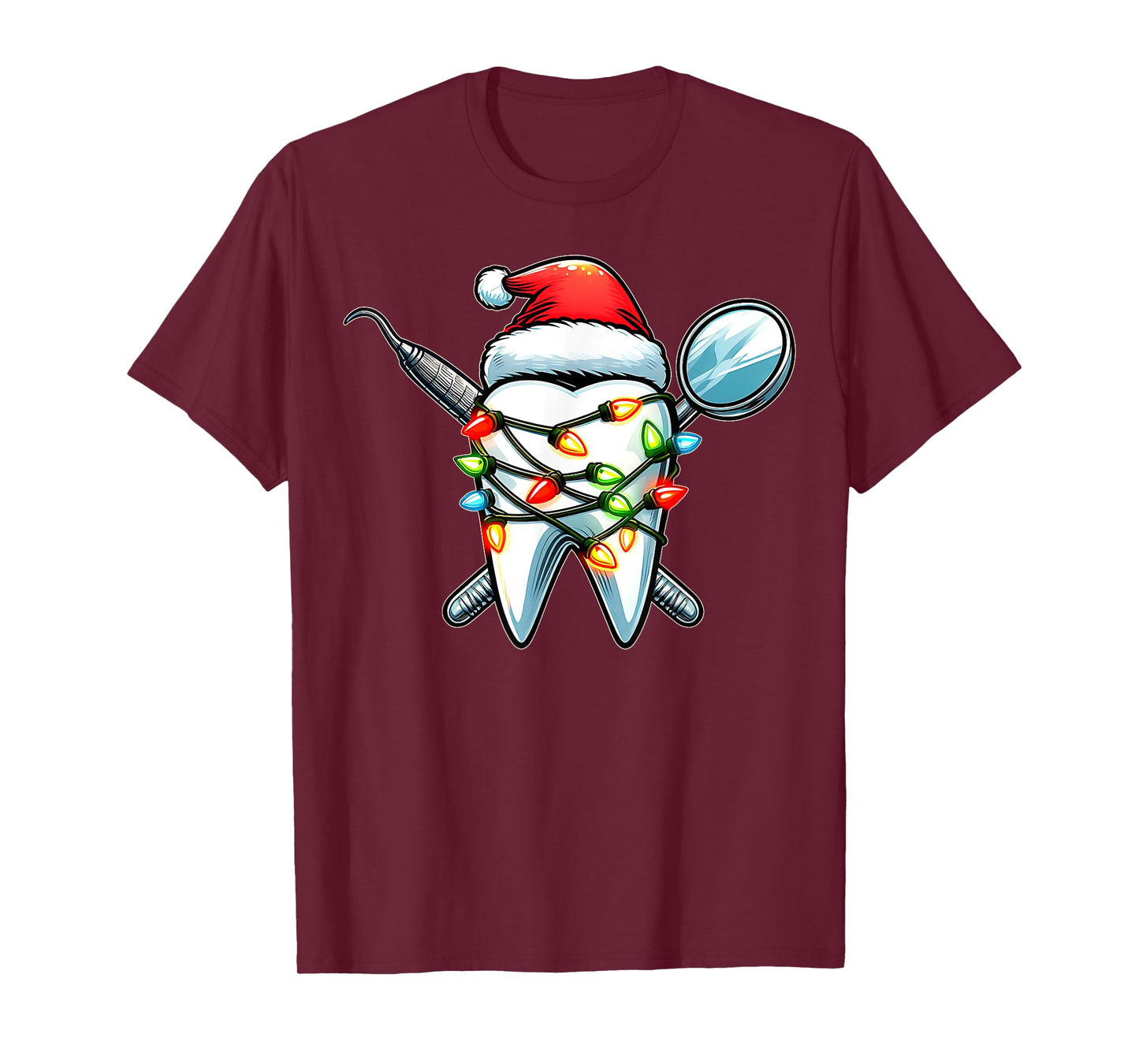 Dentist Dental Assistant Hygiene Christmas Hat Xmas T-Shirt