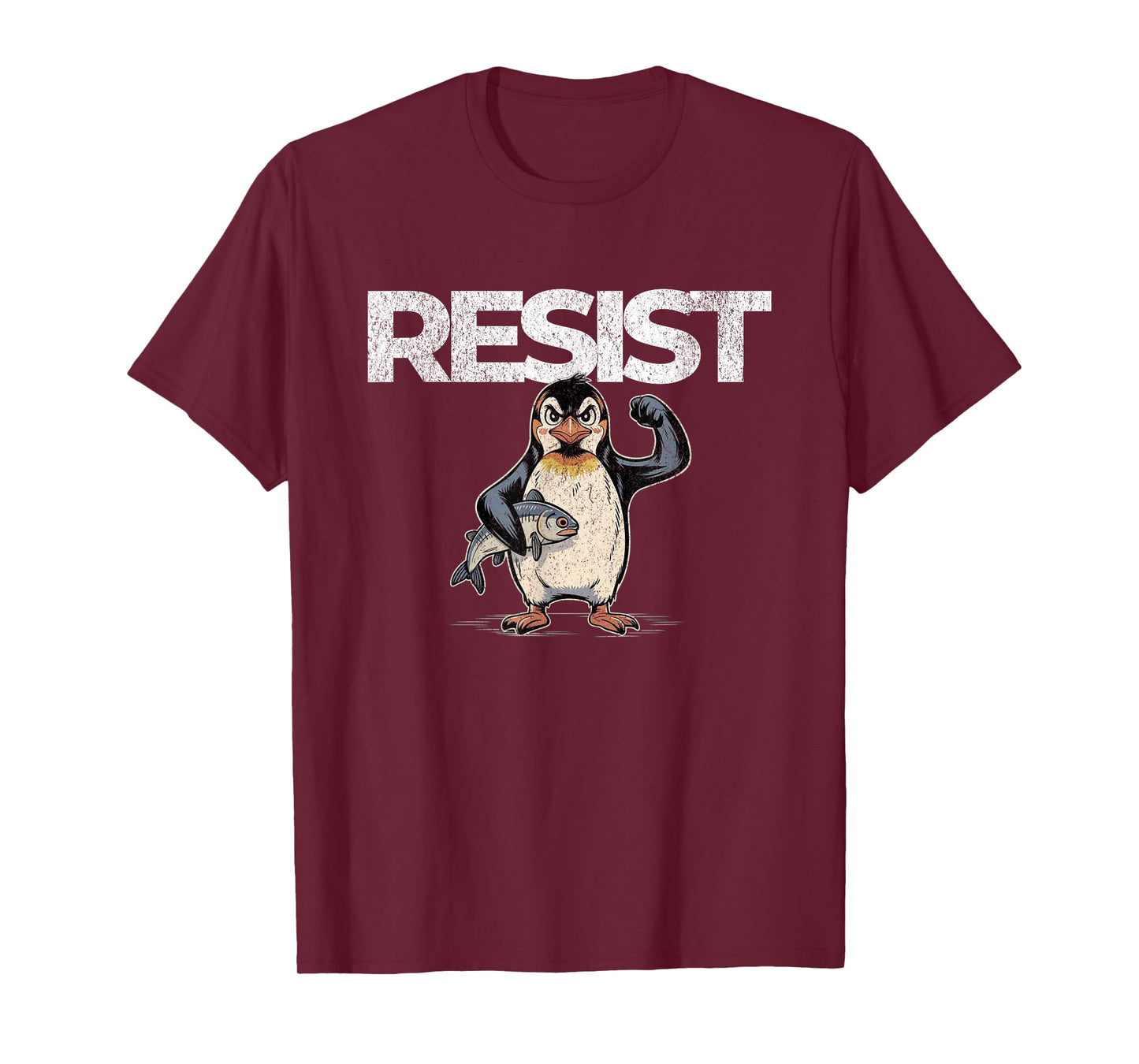 Resist Penguins Protest Against Tariffs Activism Graphic T-Shirt