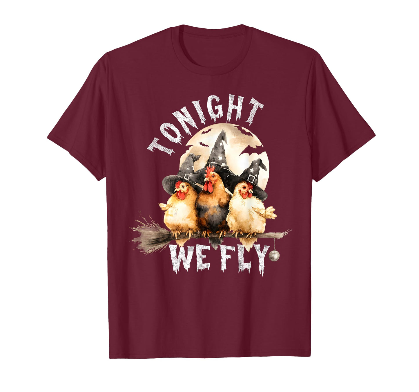 Tonight We Fly Funny Chicken Spooky Season Farm Halloween T-Shirt