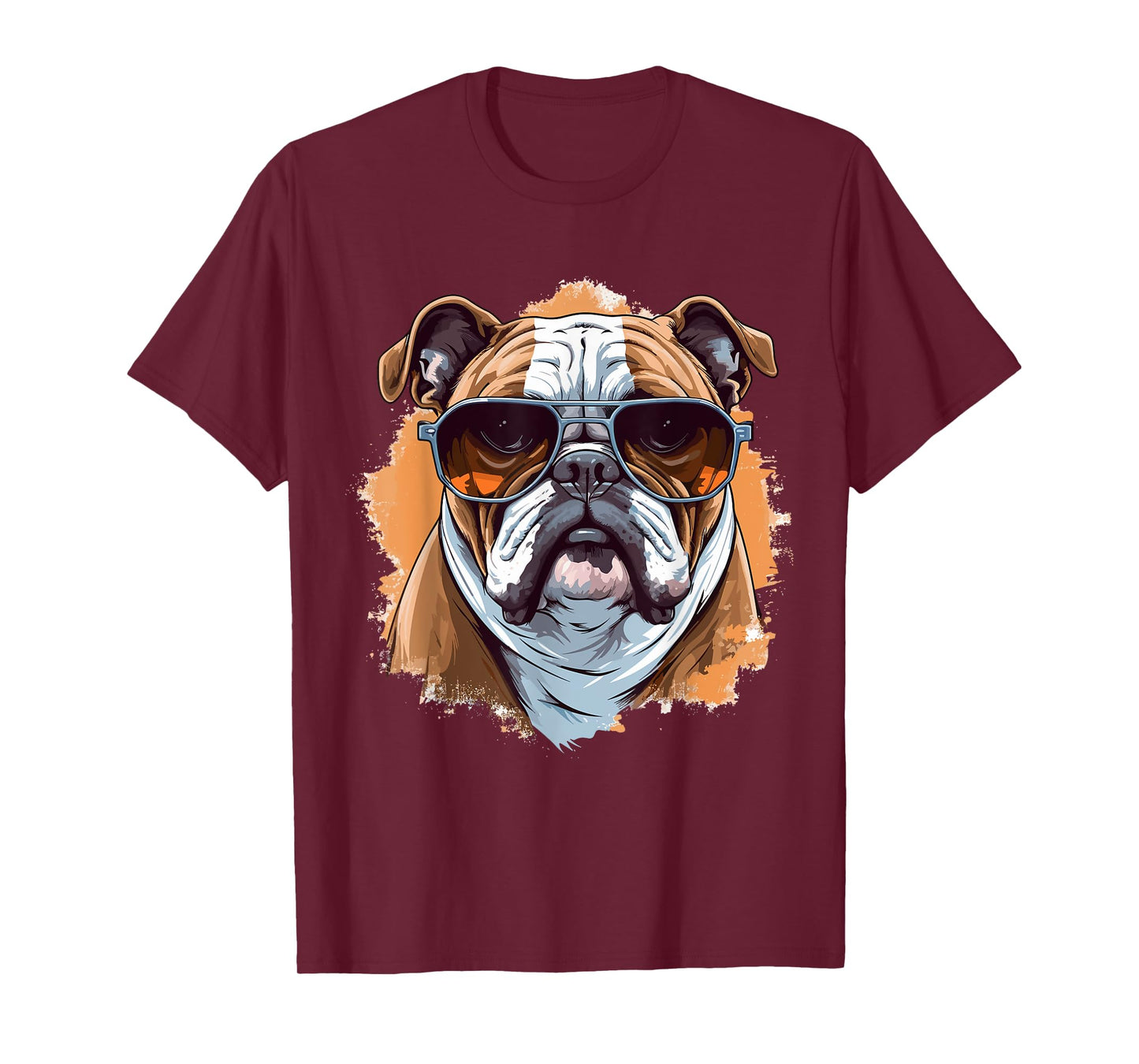 English Bulldog With Sunglasses T-Shirt for Men Women Girls Kids