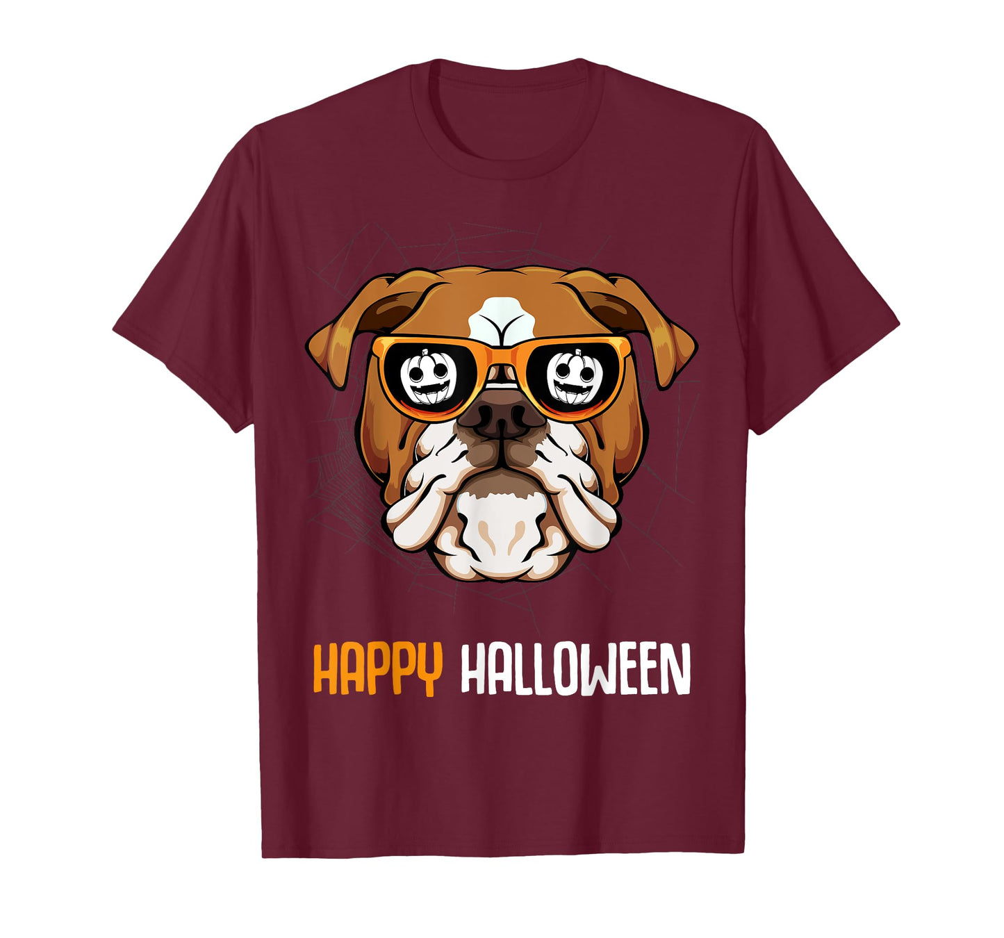 English Bulldog In Sunglasses Lazy Halloween Costume Dog Men Women Kids T-Shirt