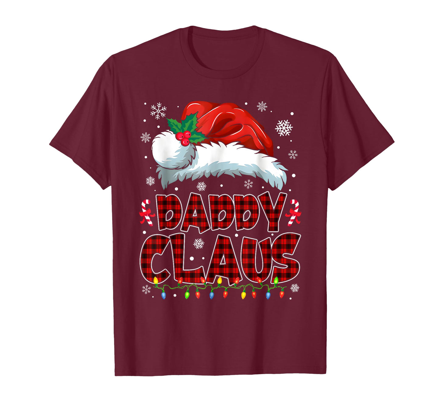 Daddy Claus Christmas Lights Pajama Family Group Matching T-Shirt