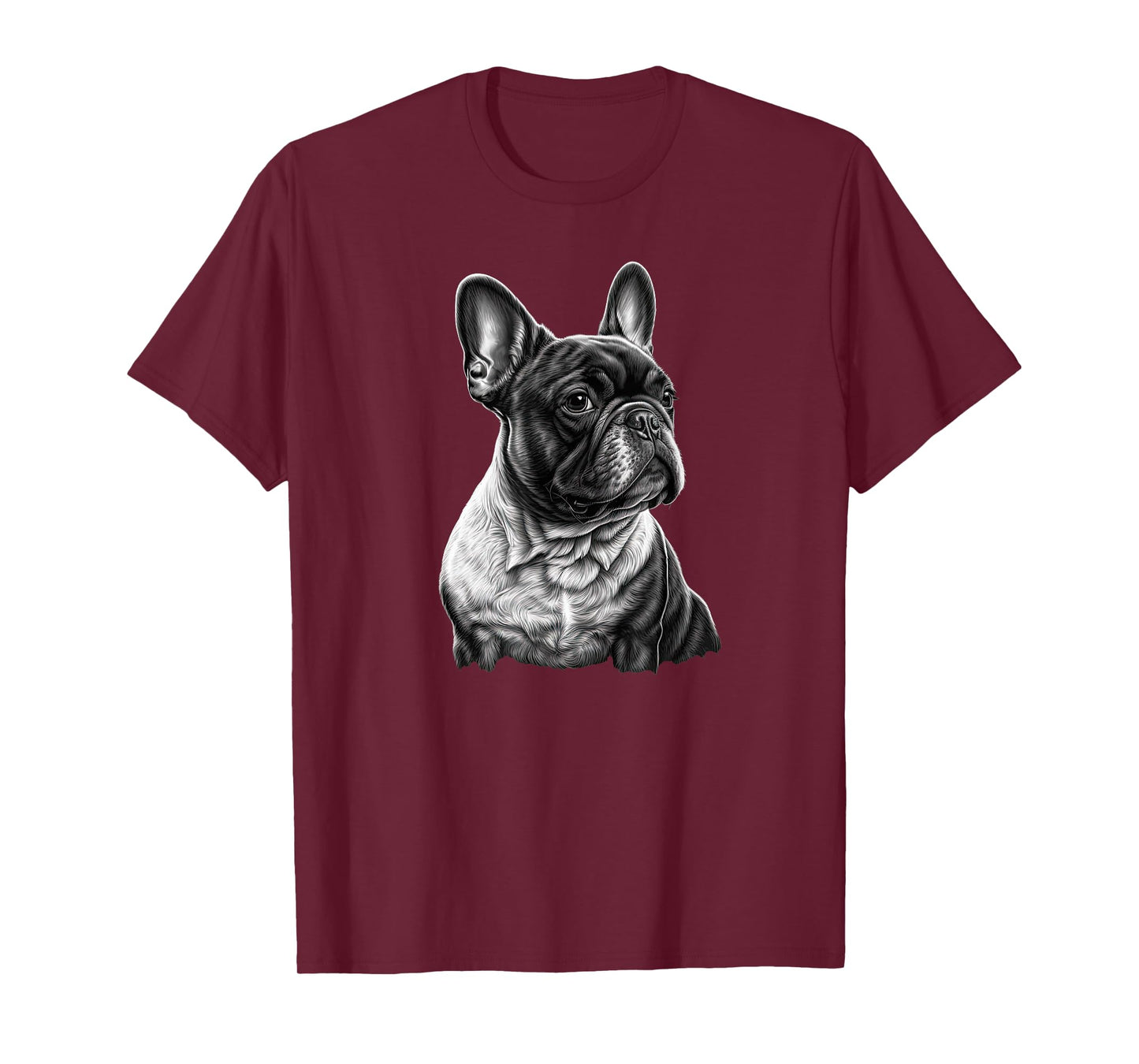Funny French Bulldog Frenchie Black and White T-Shirt for Men Women Girls Kids