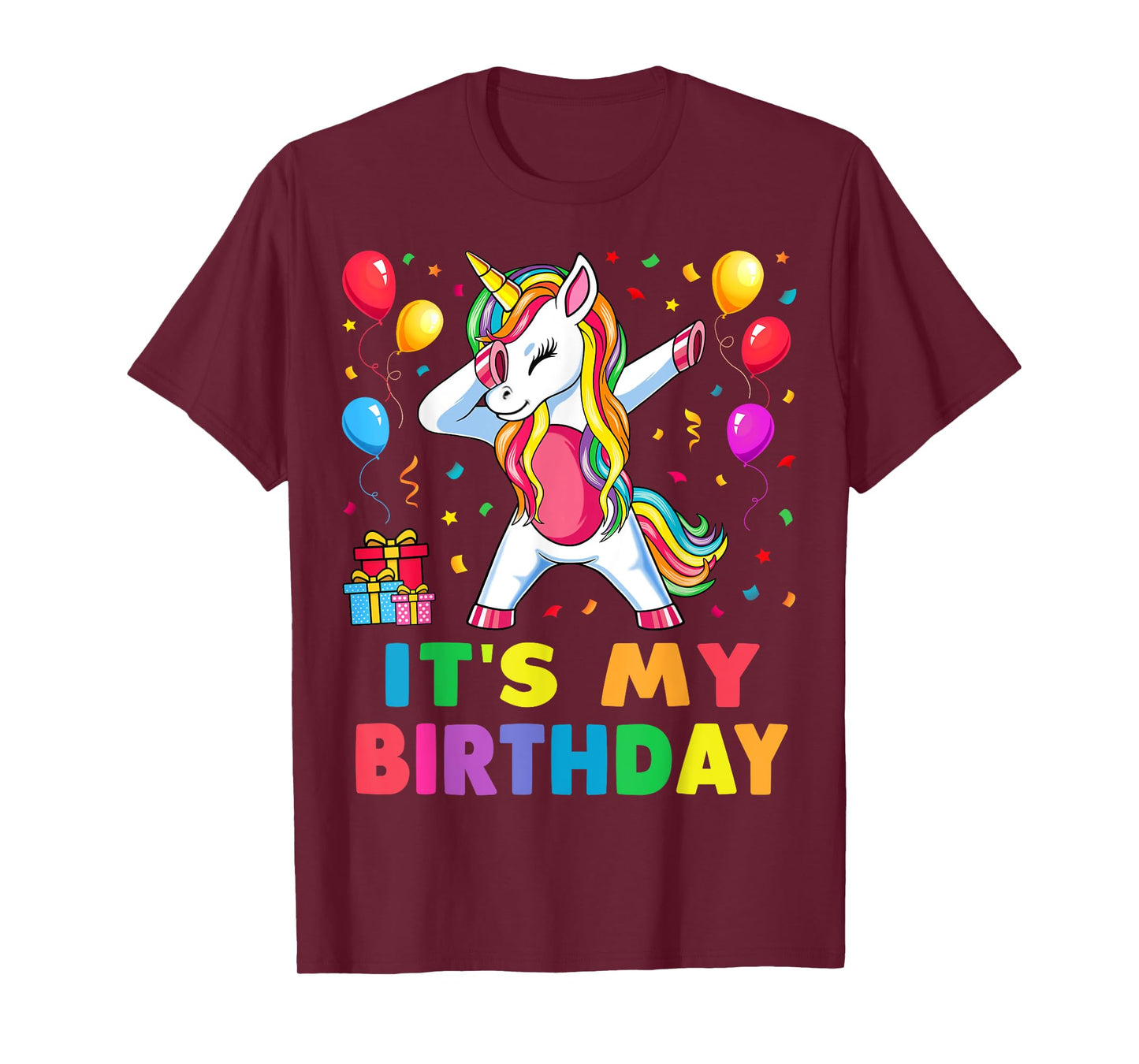 It's My Birthday for Girls Unicorn Dabbing Party Gift T-Shirt