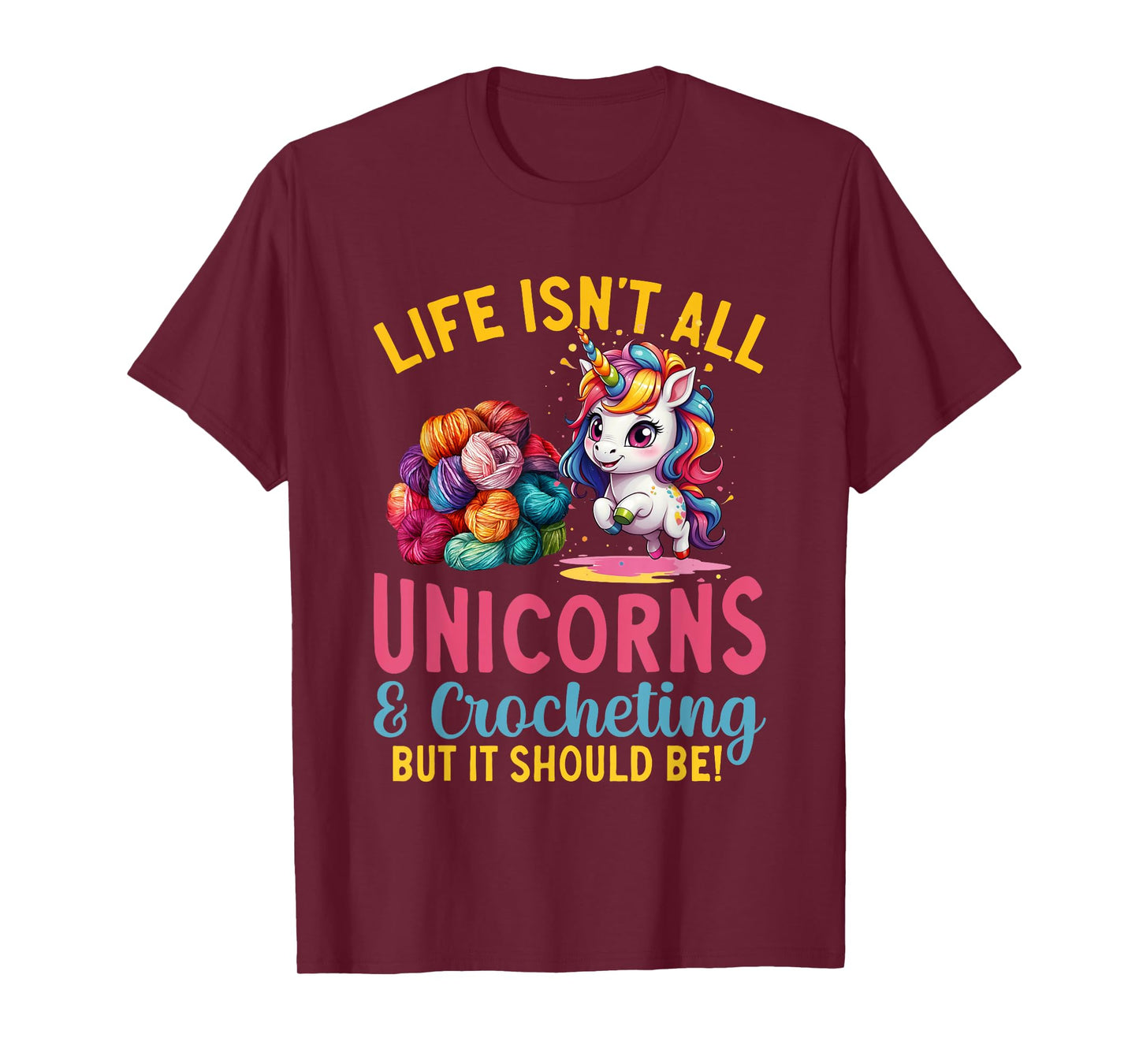 Crocheting Unicorn Crocheter Crochet T-Shirt