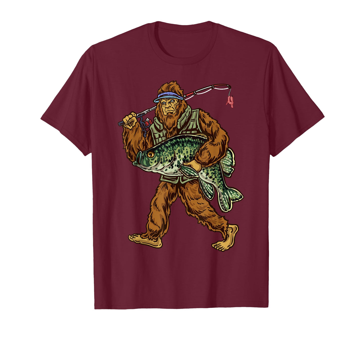 Crappie Fishing Bigfoot Panfishing Fishermen T-Shirt