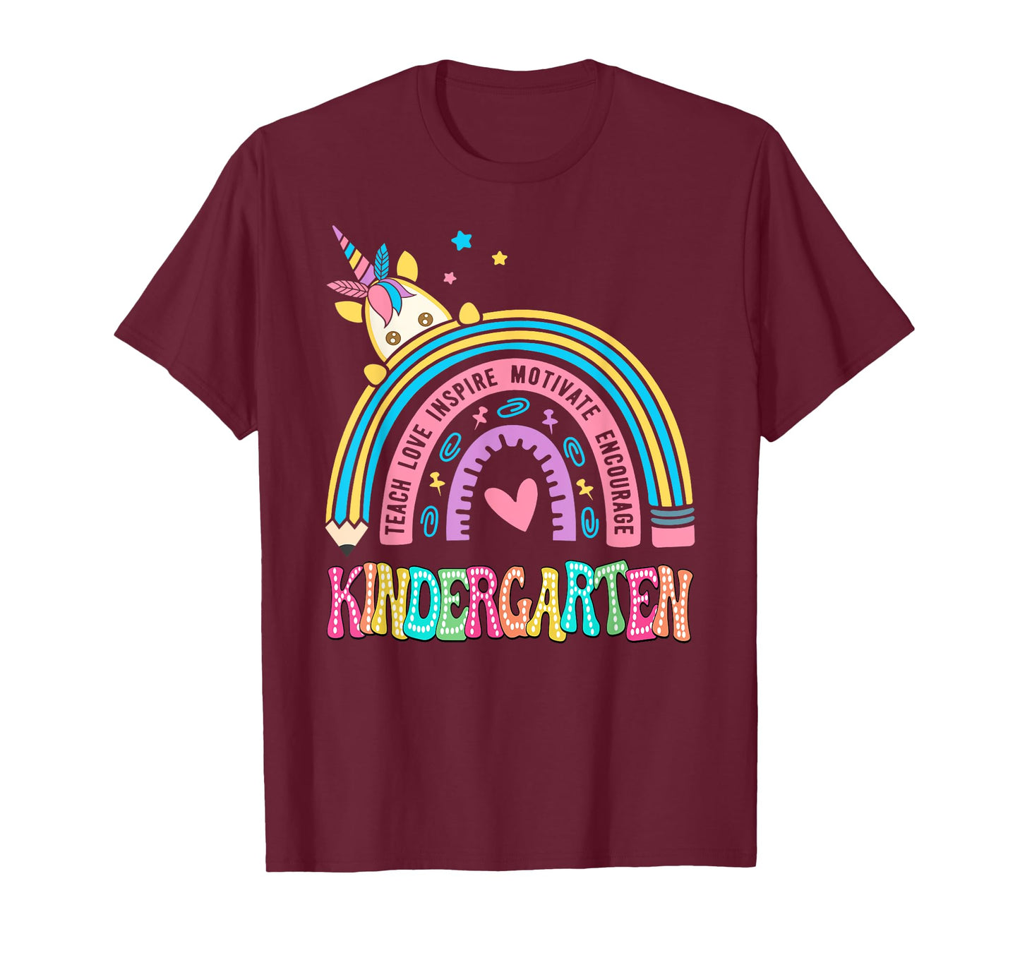 Kindergarten Unicorn Rainbow First Day Of School T-Shirt