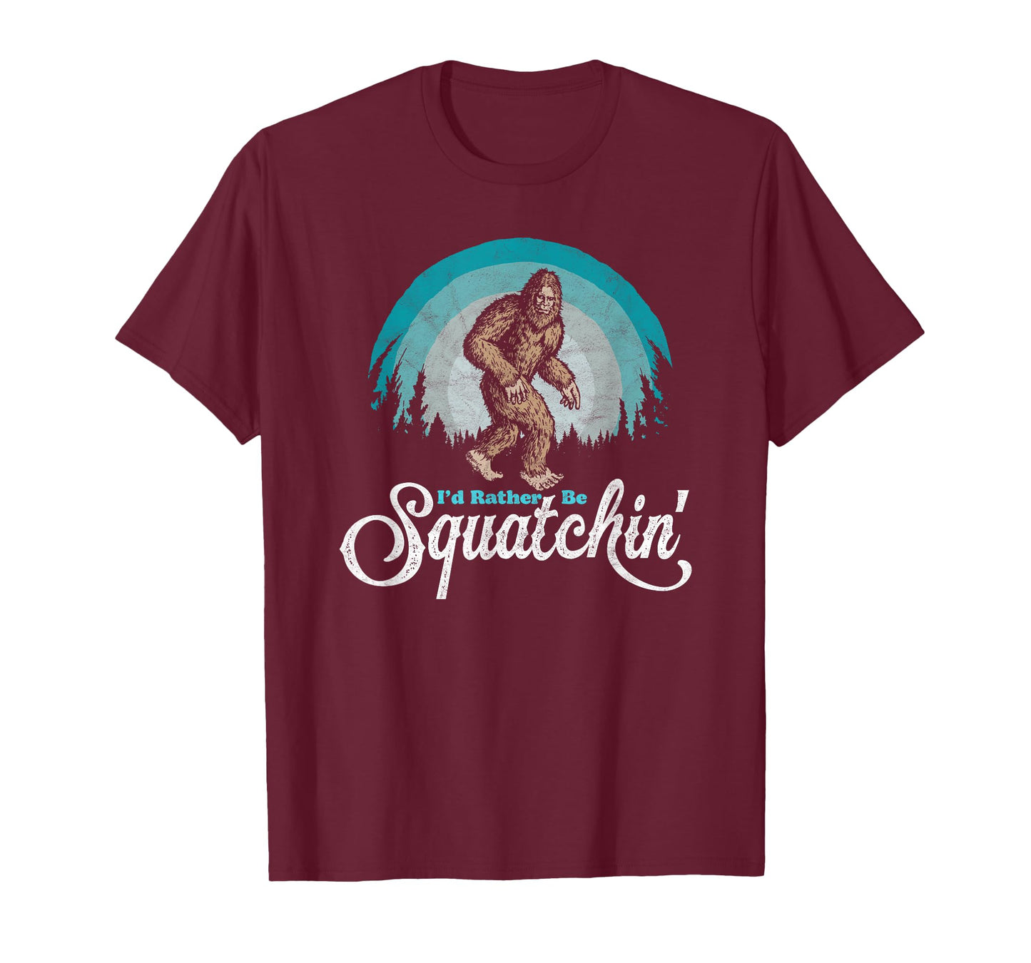 I'd Rather be Squatchin' Vintage Funny Bigfoot 80s Sasquatch T-Shirt