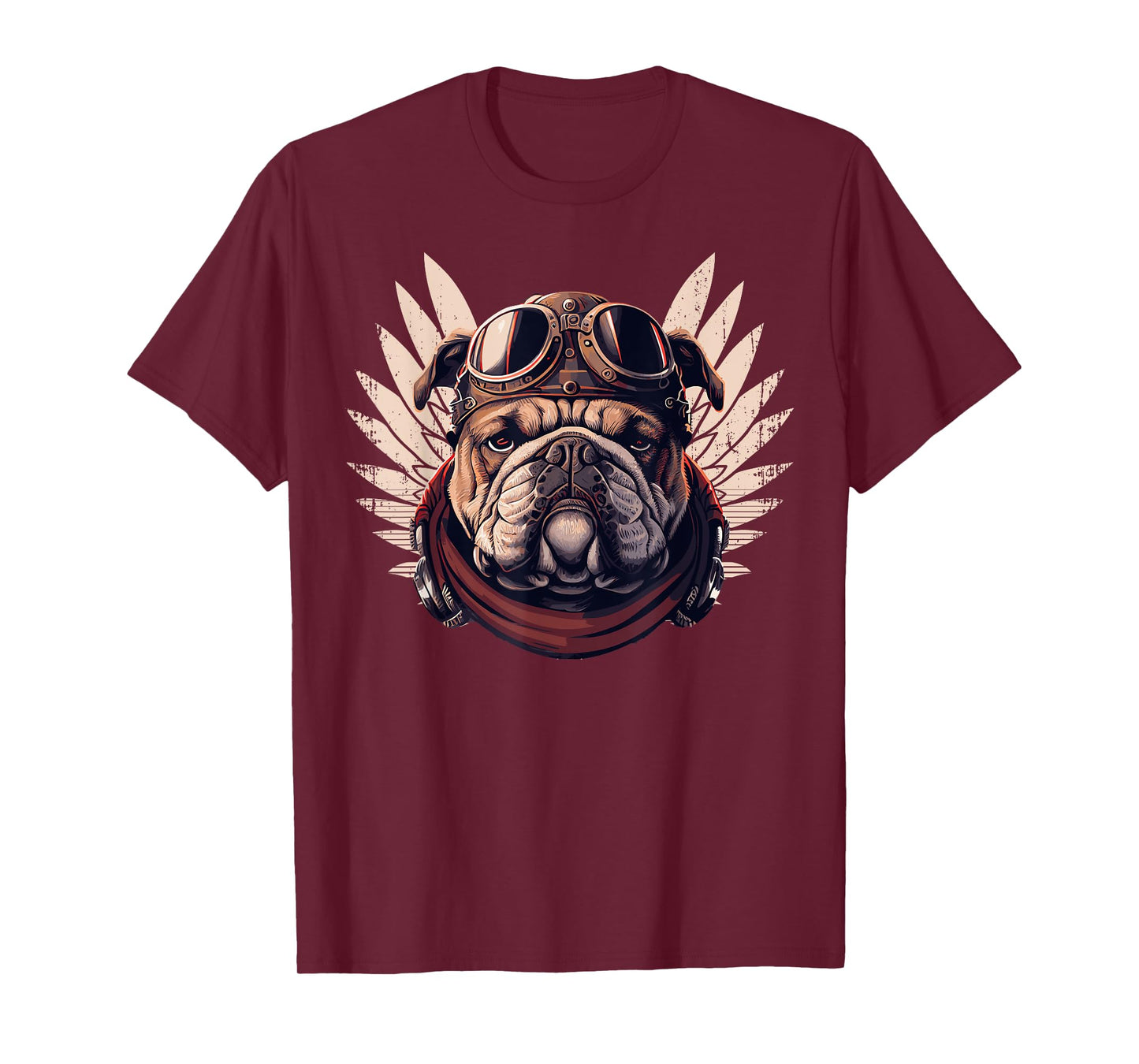 English Bulldog Biker Helmet Motorcycle Aesthetic T-Shirt for Men Women Girls Kids