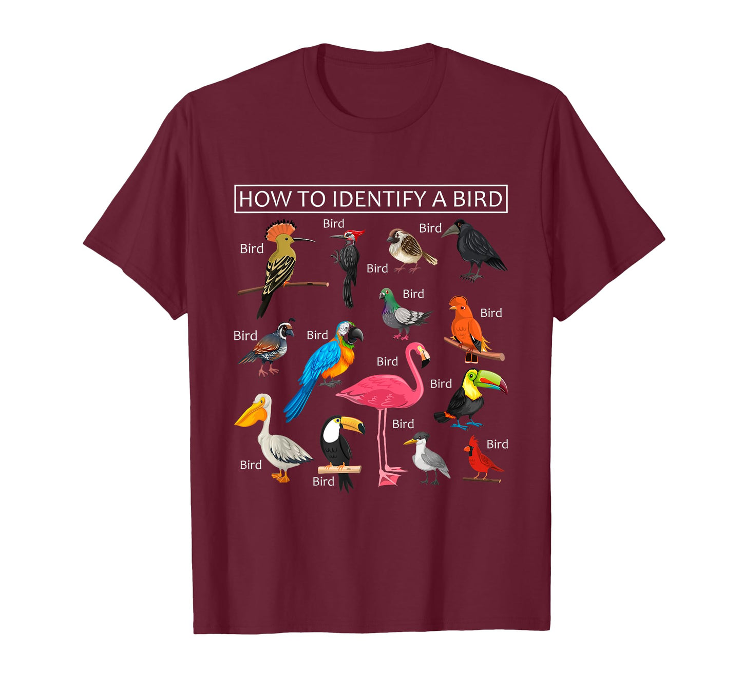 How To Identify A Bird Funny Birds Lover Nature Birdwatcher T-Shirt