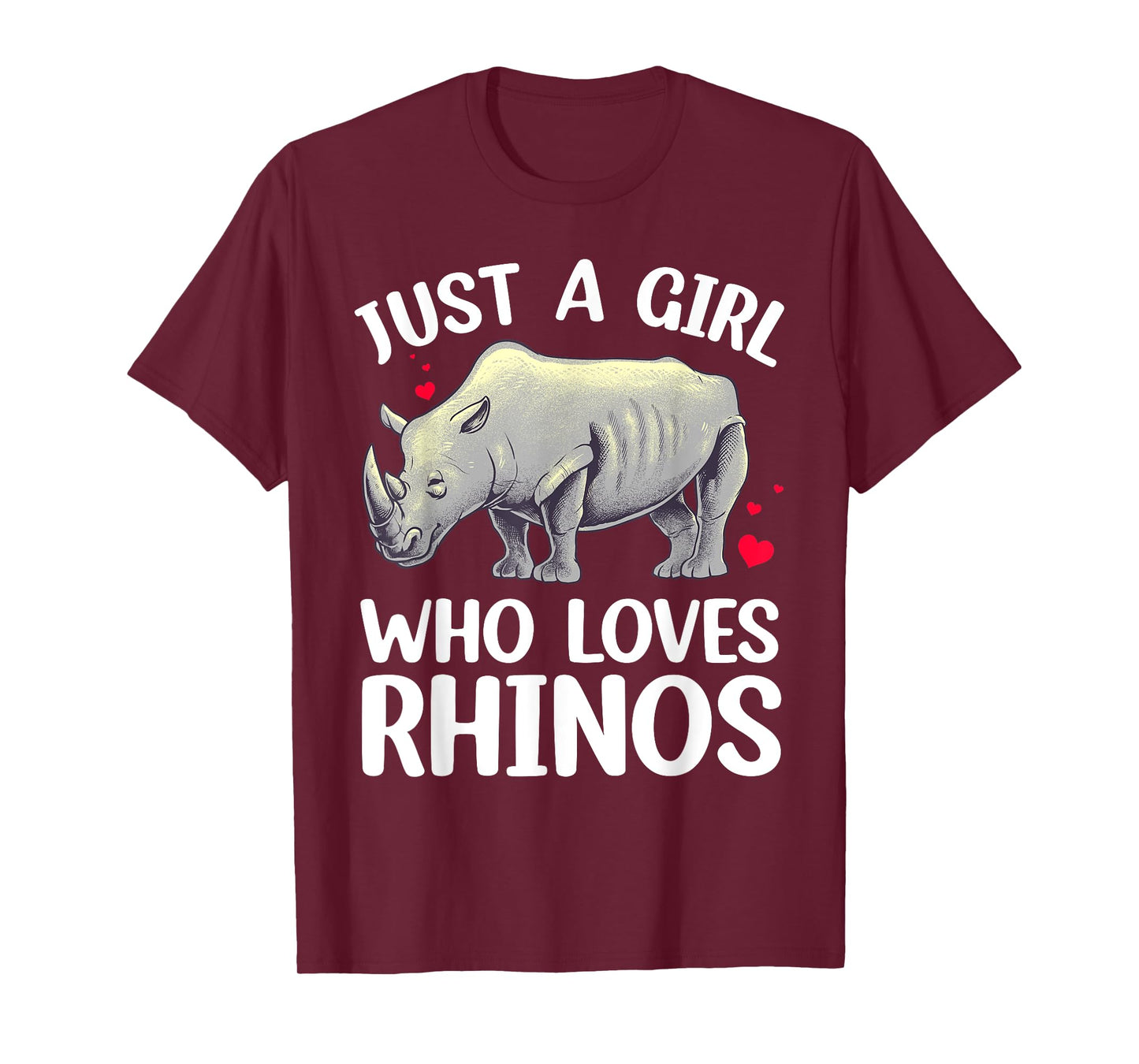 Cool Rhino Art For Women Girls Zoo Rhinoceros Chubby Unicorn T-Shirt