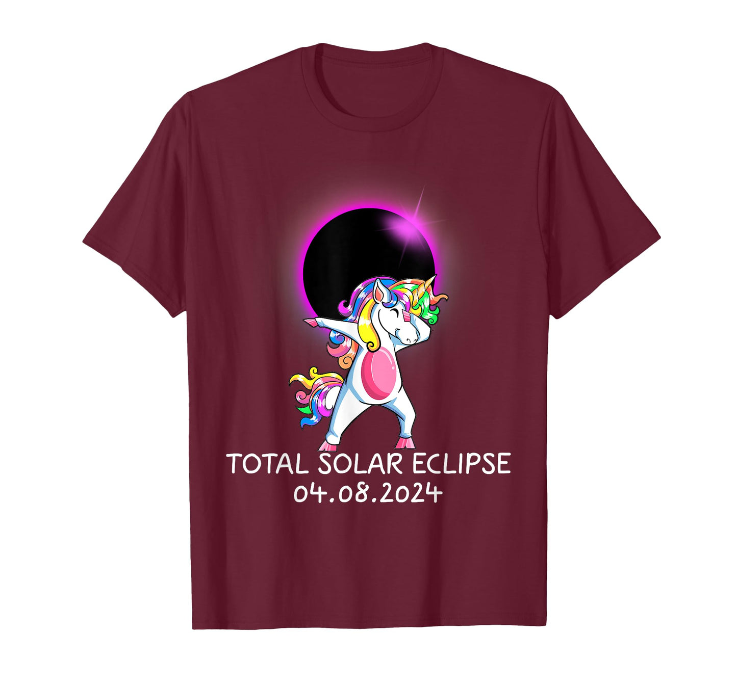Dabbing Unicorn USA Total Solar Eclipse April 8, 2024 T-Shirt