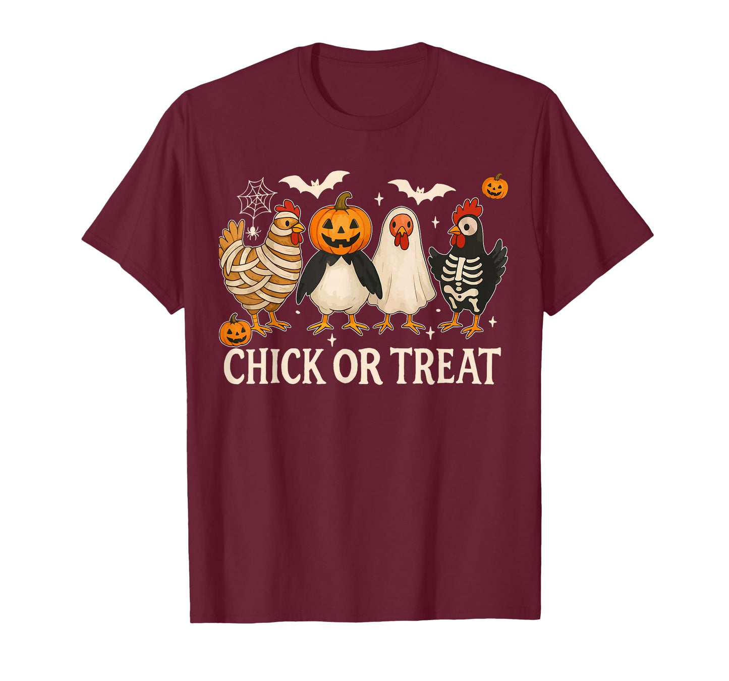 Chick Or Treat Shirt Chicken Halloween Costume Girls Women T-Shirt