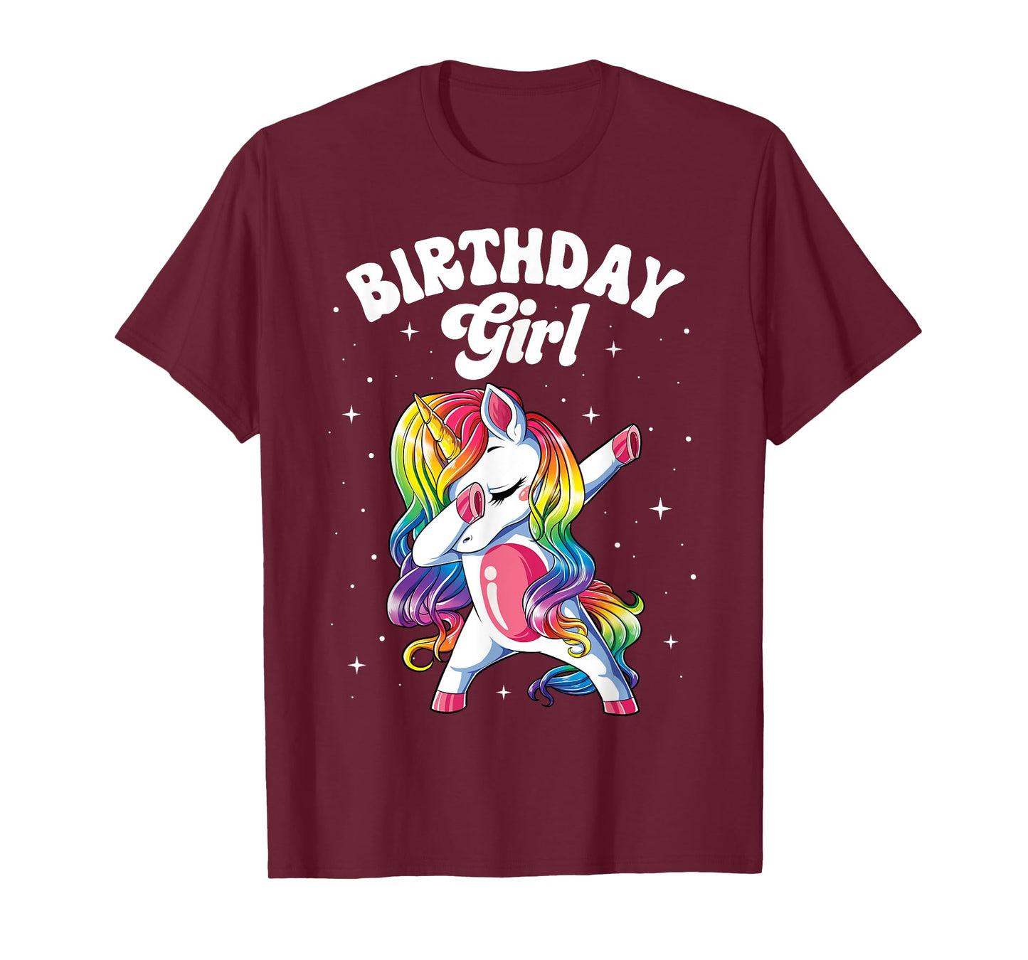 Unicorn Dabbing Birthday Girl Kids Rainbow Dab Dance Squad T-Shirt