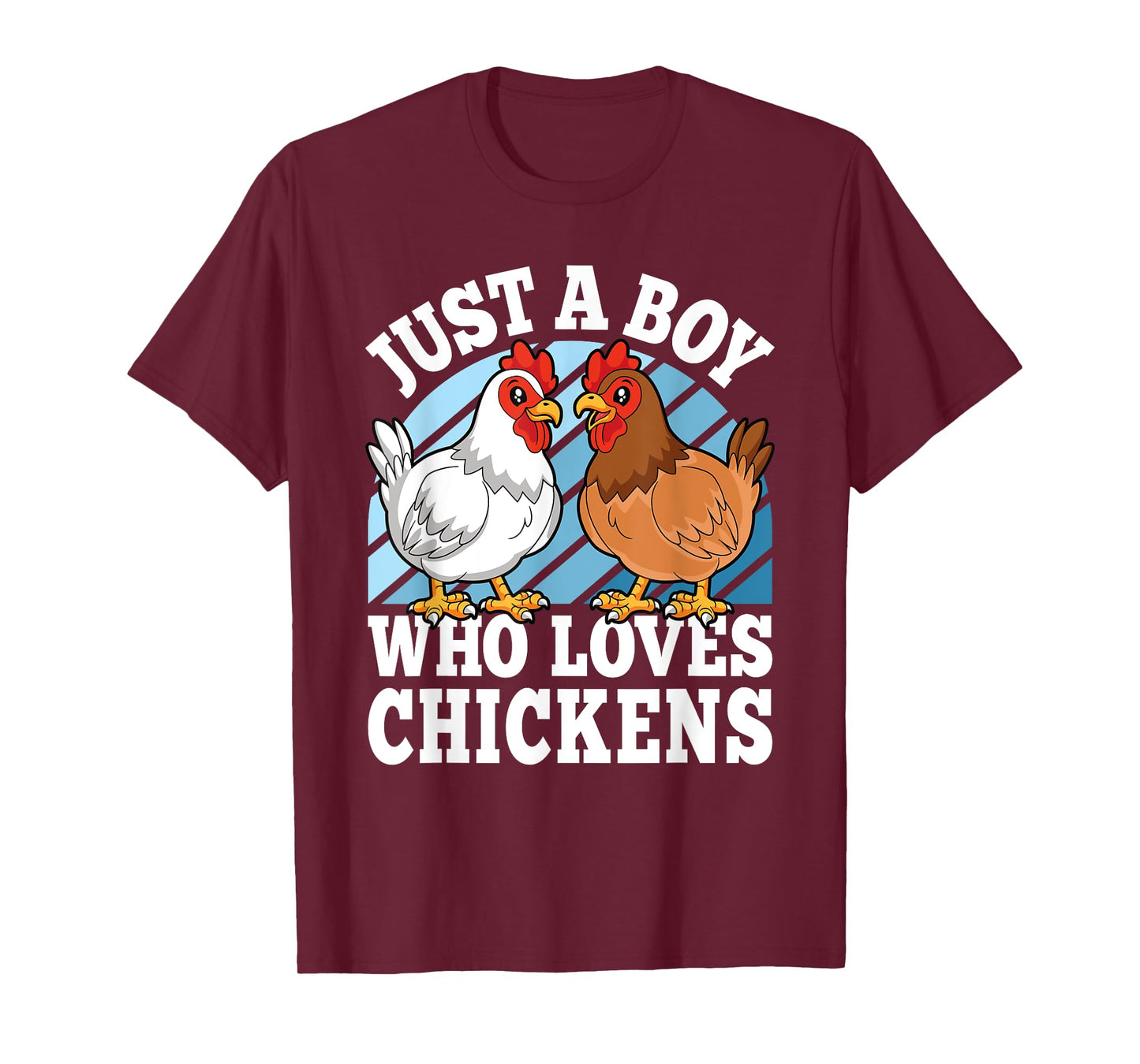 Just A Boy Who Loves Chickens Funny Farming Lover Boys Kids T-Shirt