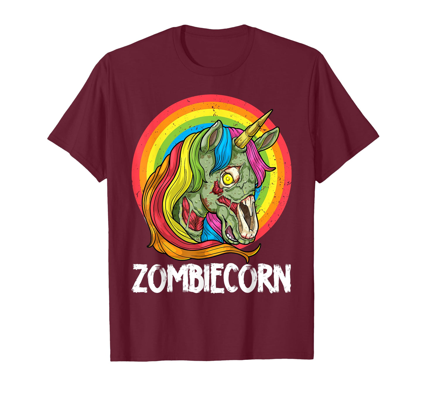Zombiecorn Zombie Unicorn Halloween Costume Rainbow Undead T-Shirt