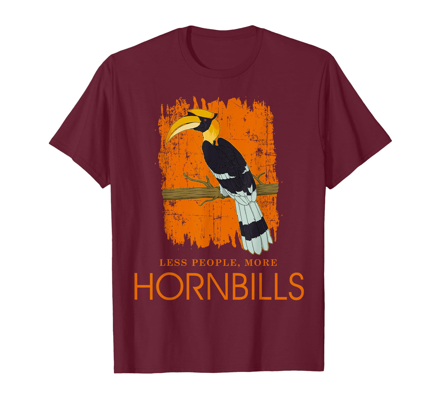 Less People Funny Ornithology Tropical Bird Hornbill T-Shirt