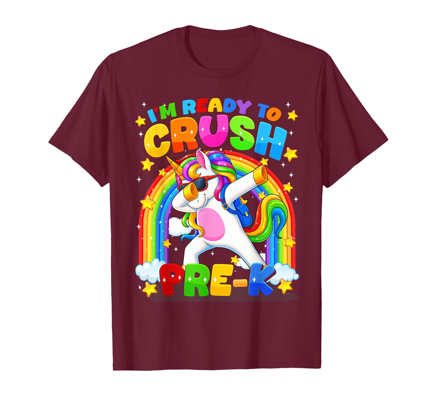 Im Ready To Crush Pre K Pre-K First Day Unicorn Kid Boy Girl T-Shirt