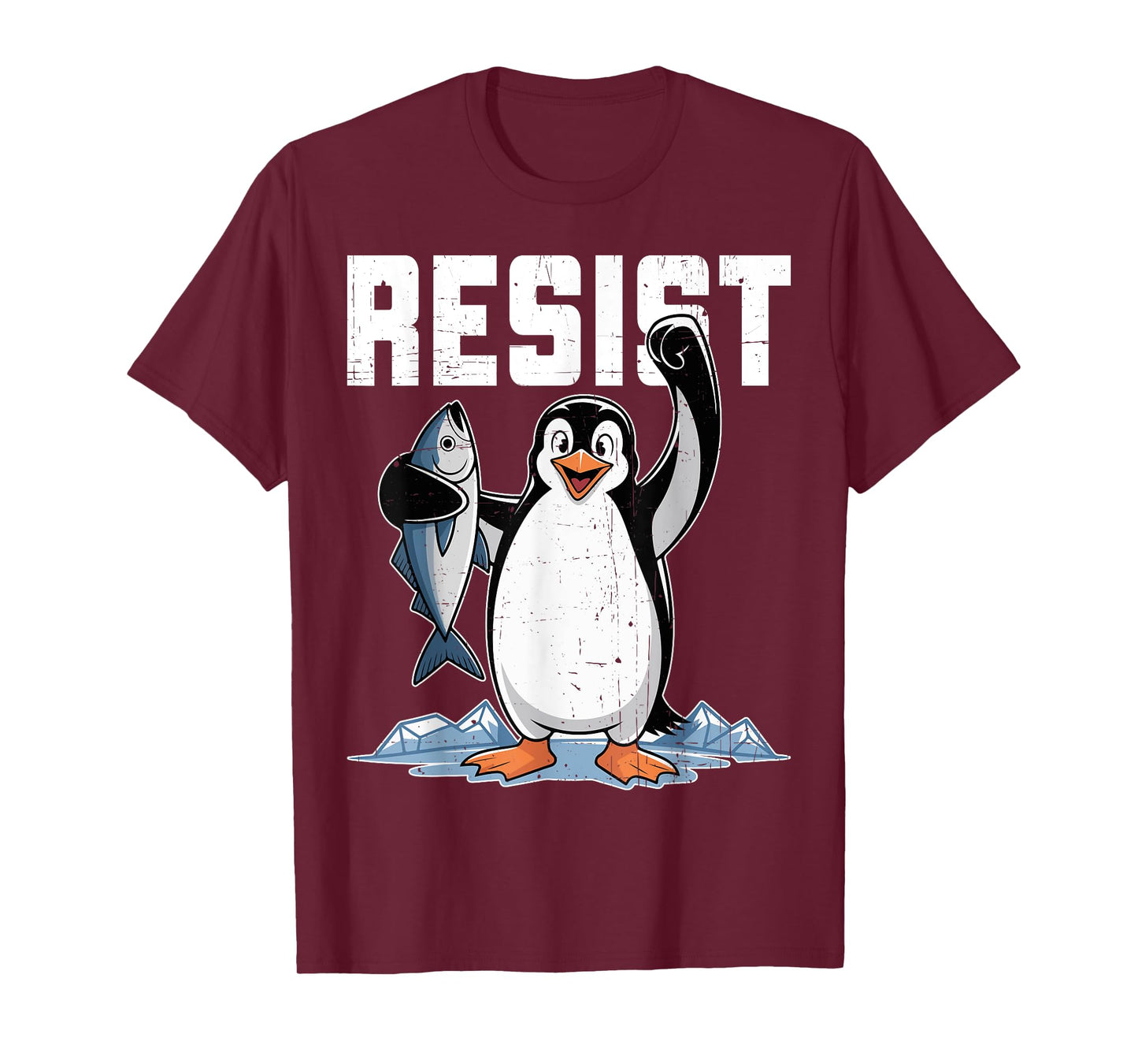 Resist Penguin Activism Graphic Design T-Shirt