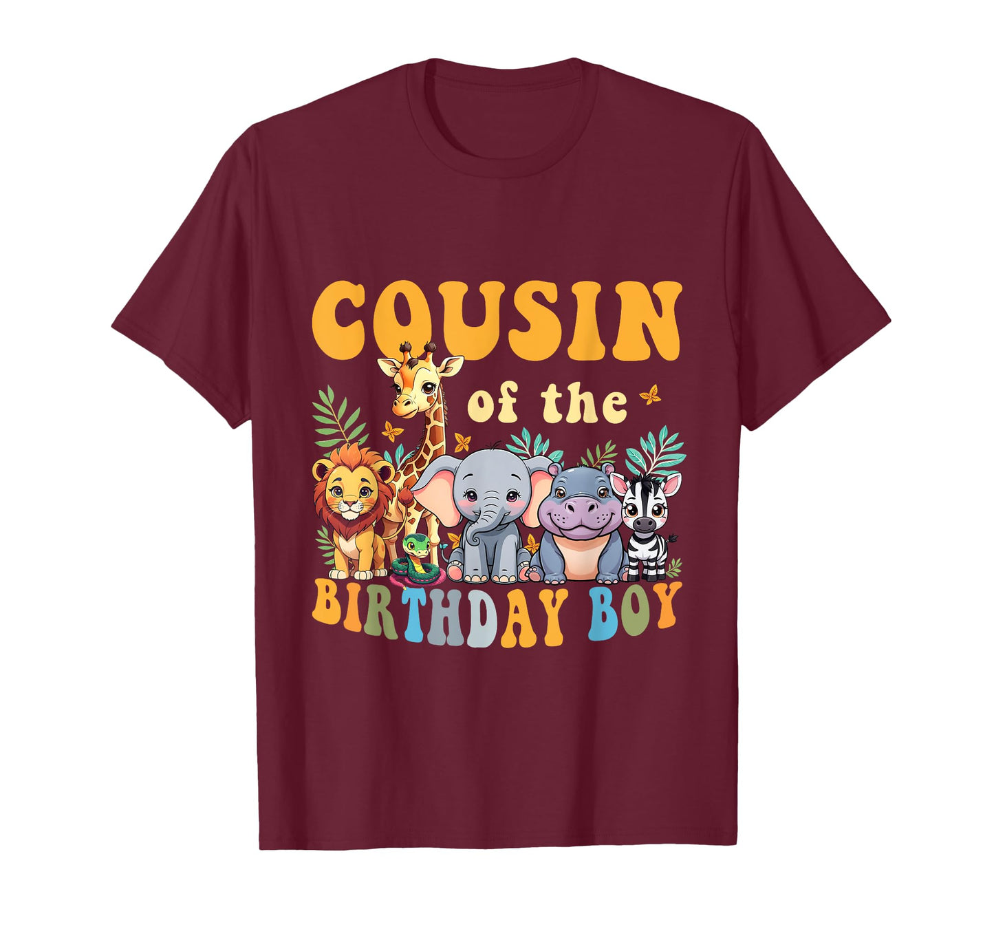 Cousin of the Birthday Boy Kid Safari Jungle Animal Matching T-Shirt