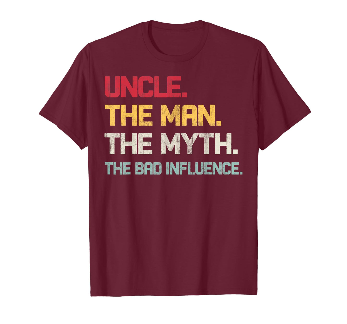 Vintage Uncle The Man The Myth The Bad Influence Retro T-Shirt