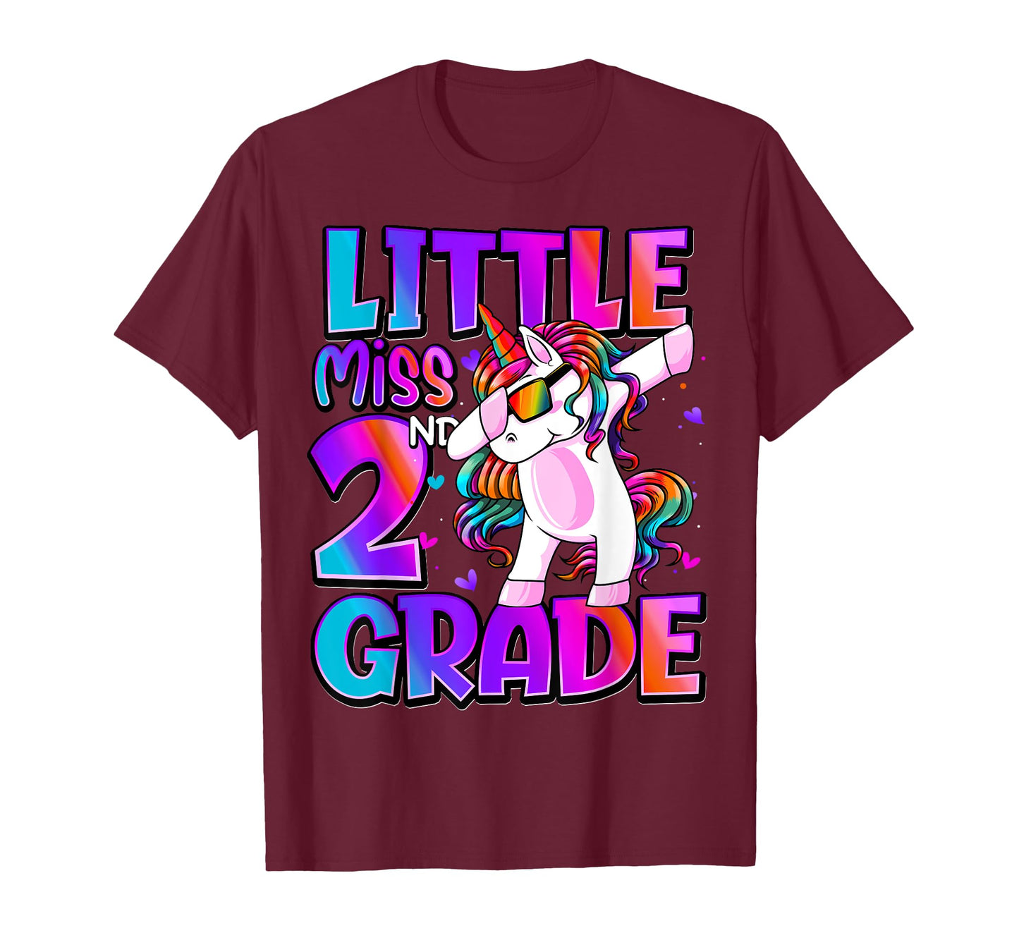 Little Miss 2nd Grade Unicorn Back To School 2nd Grade Girls T-Shirt