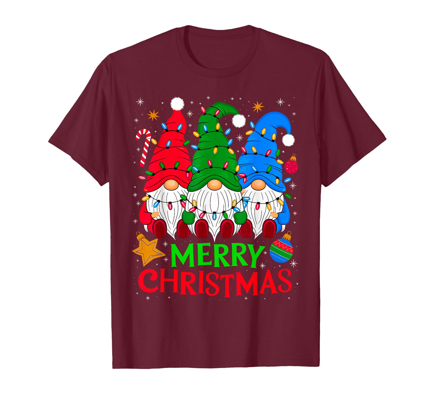 Gnomes Merry Christmas Xmas Matching T-Shirt