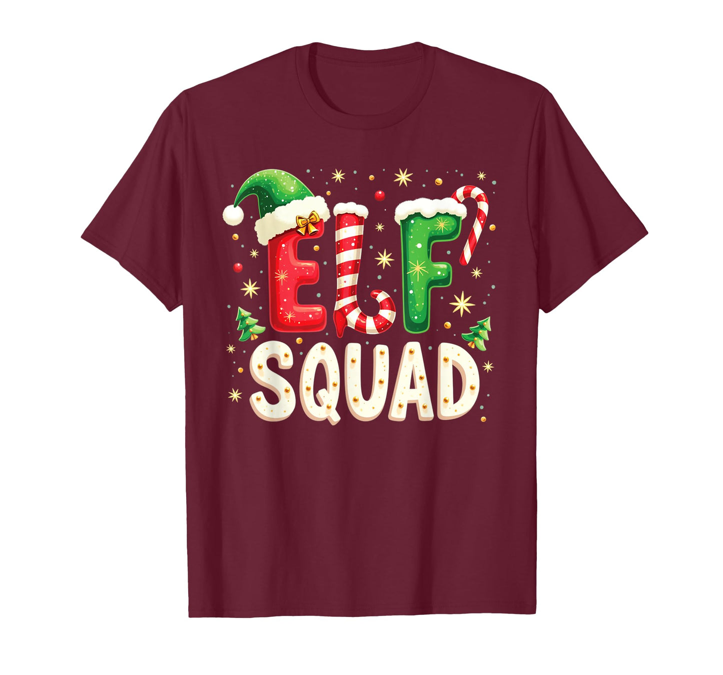 Elf Family Christmas Matching Pajamas Men Women Elf Squad T-Shirt